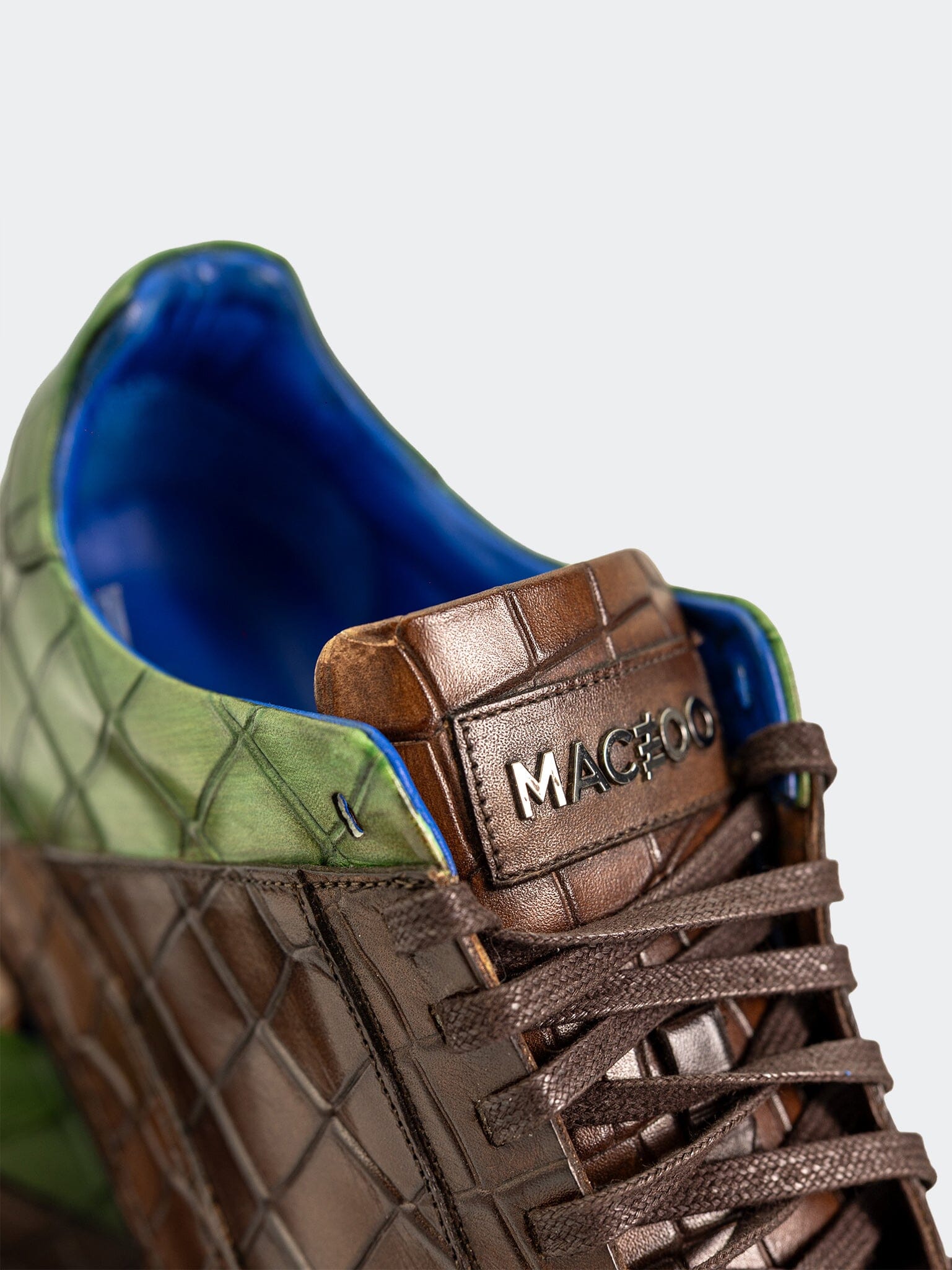 Brown Croc Heel Panel Sneaker