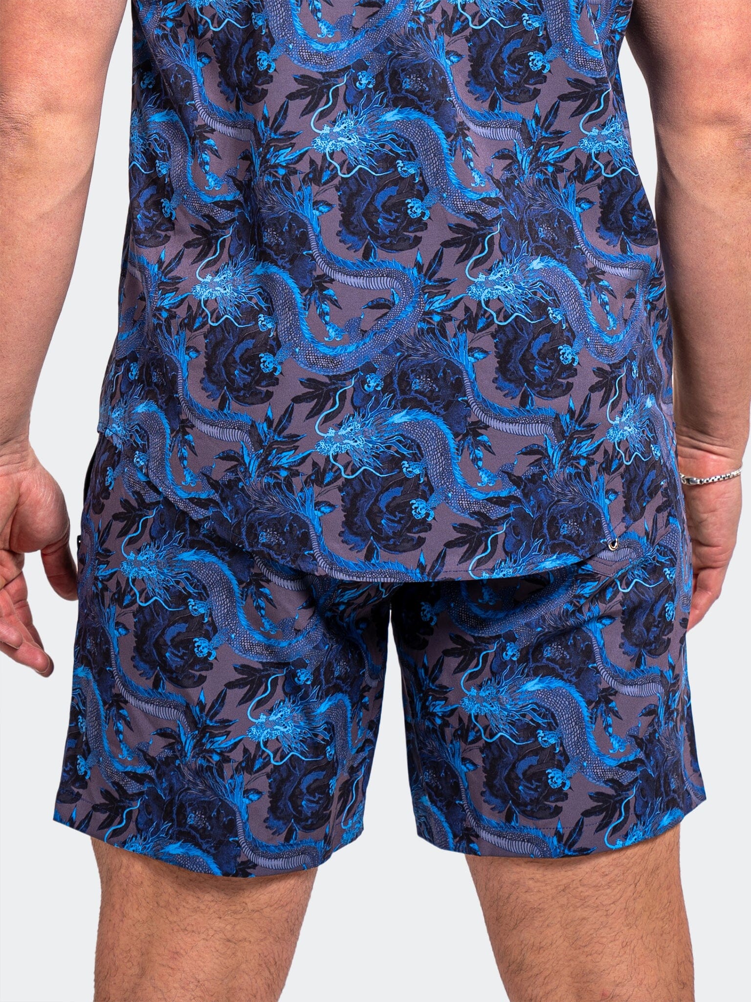 Lion Dragon Blue Swim Shorts