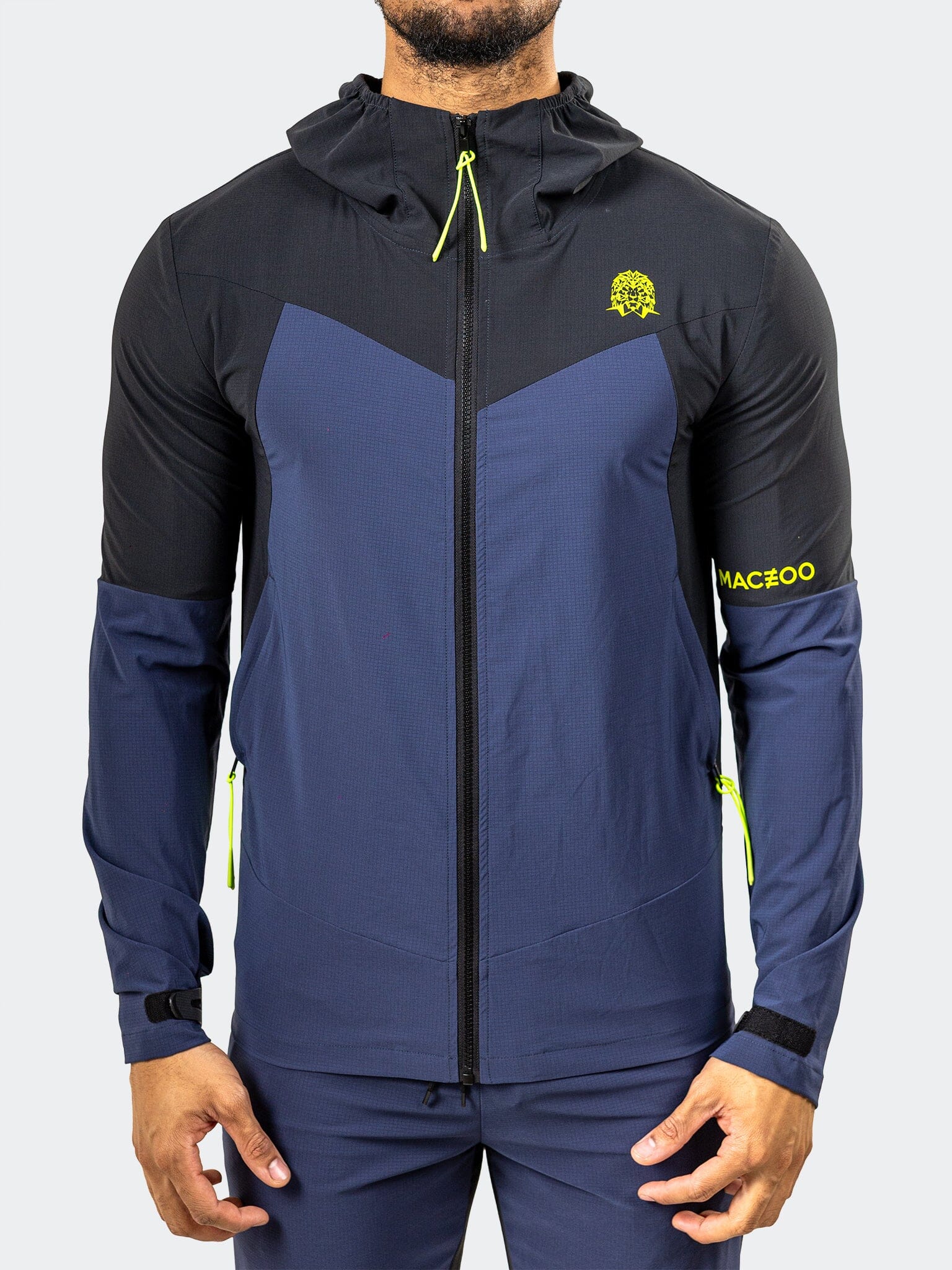 Athletic Navy Black Zip Hoodie
