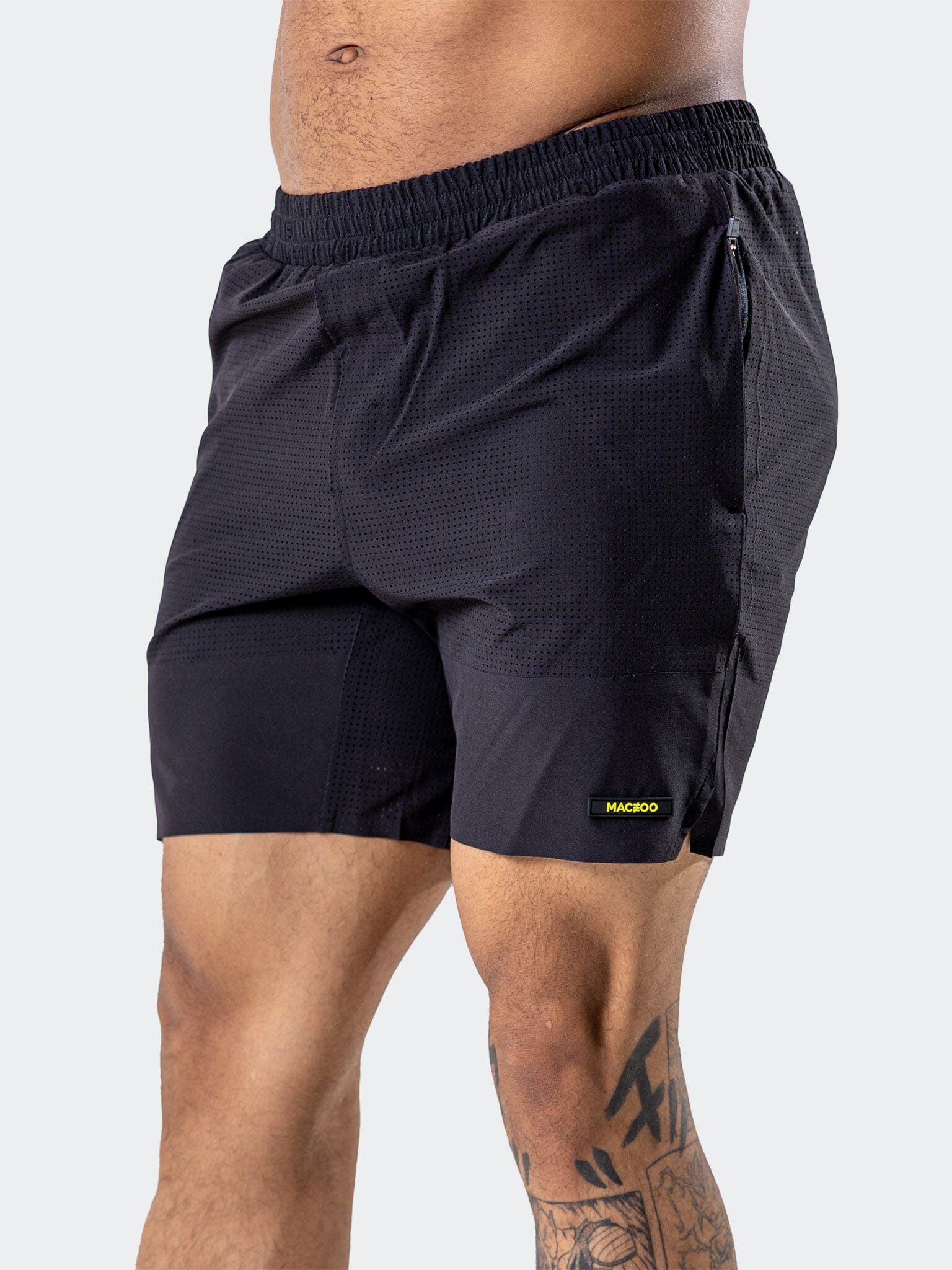Crow Black Athletic Shorts