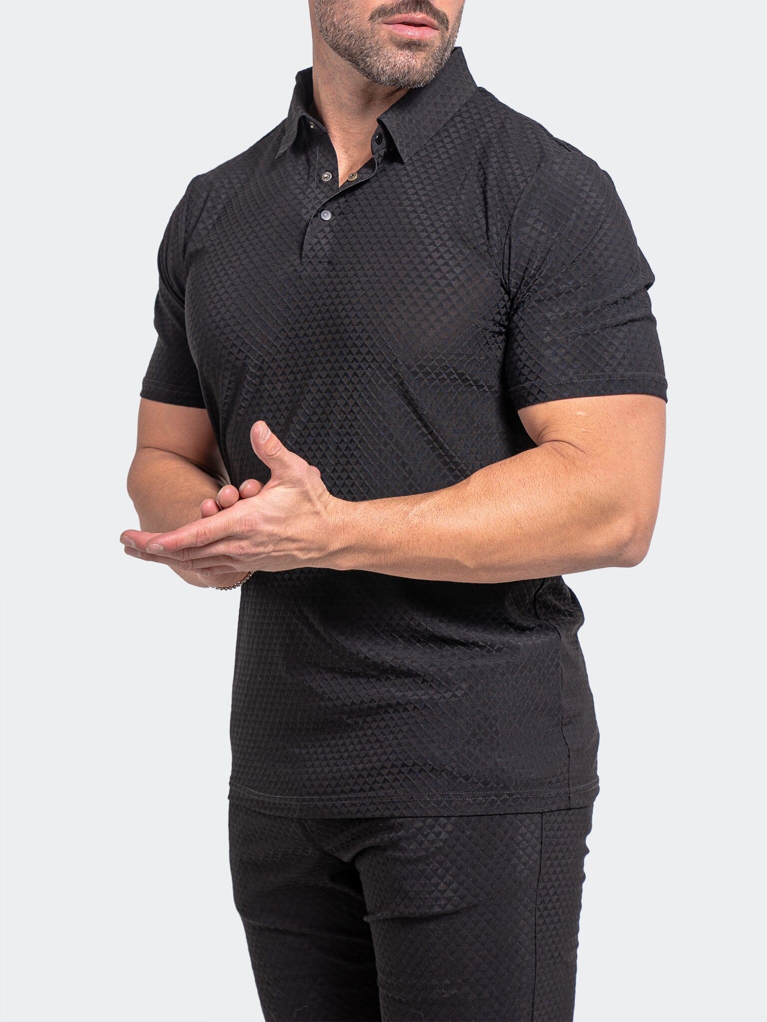 Athletic Soot Black Polo