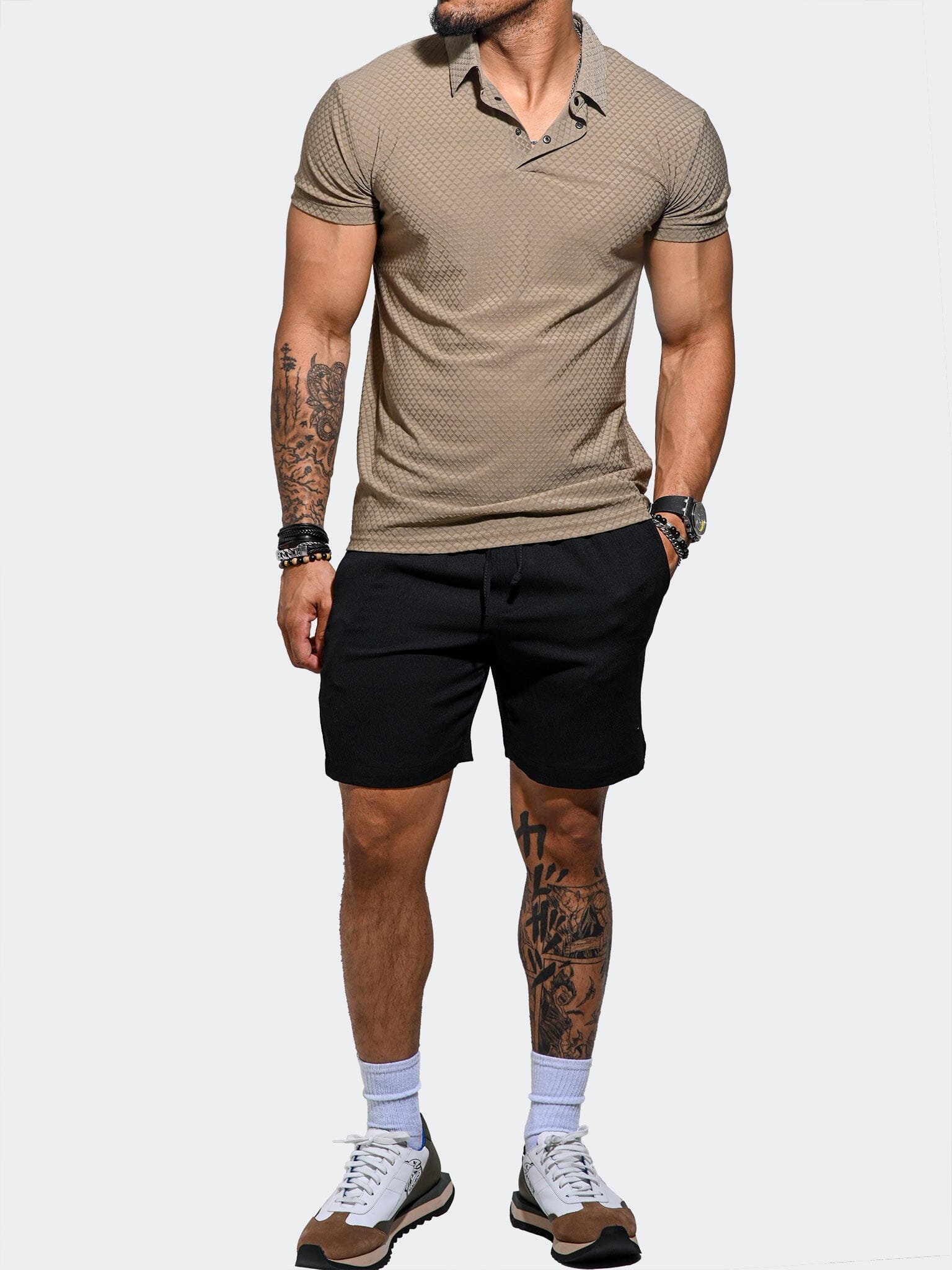 Athletic Pine Brown Polo