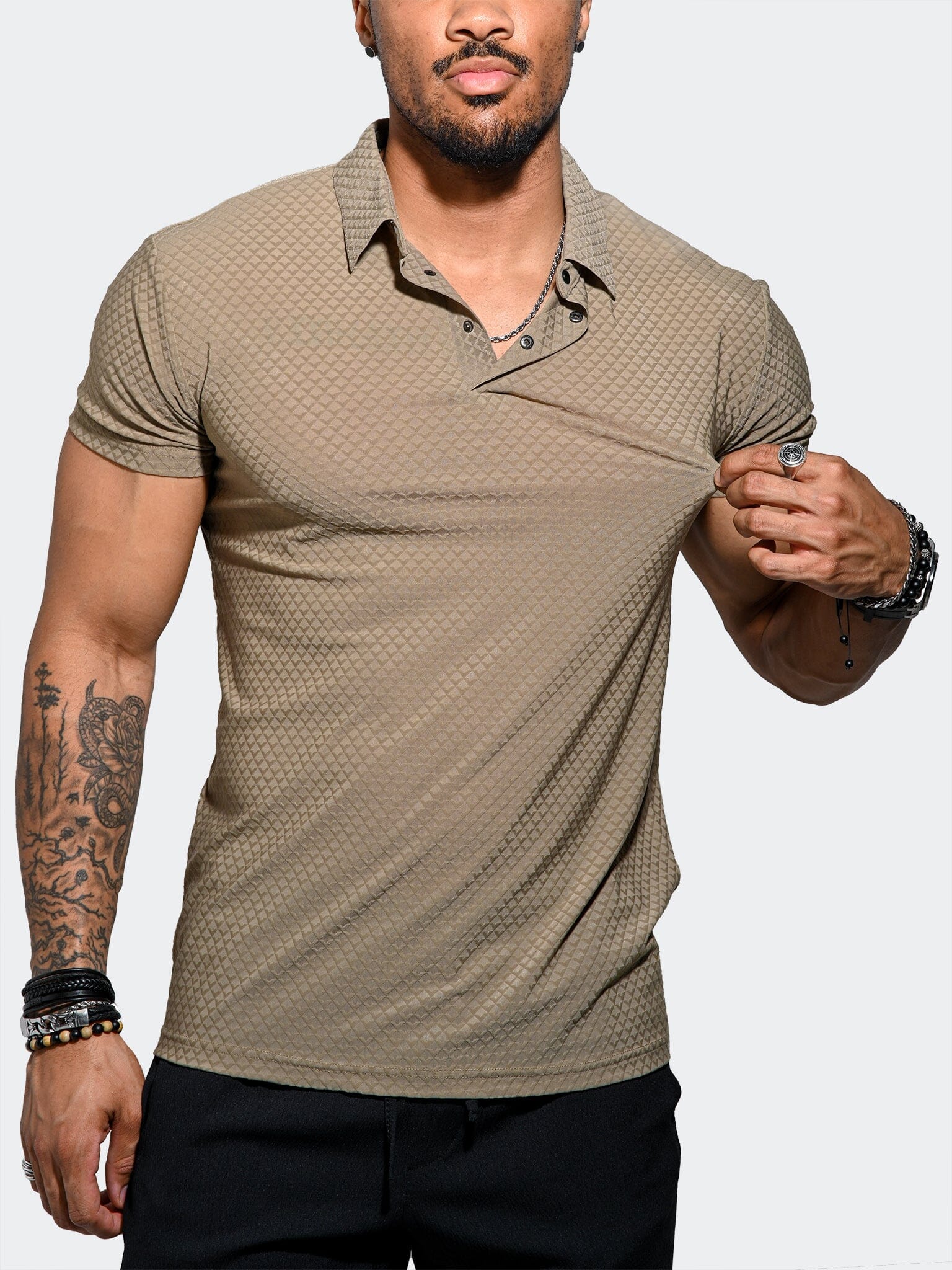 Athletic Pine Brown Polo