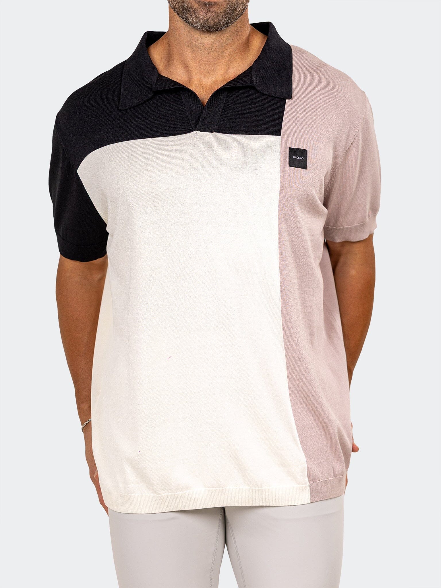 Knit Ascension White Polo