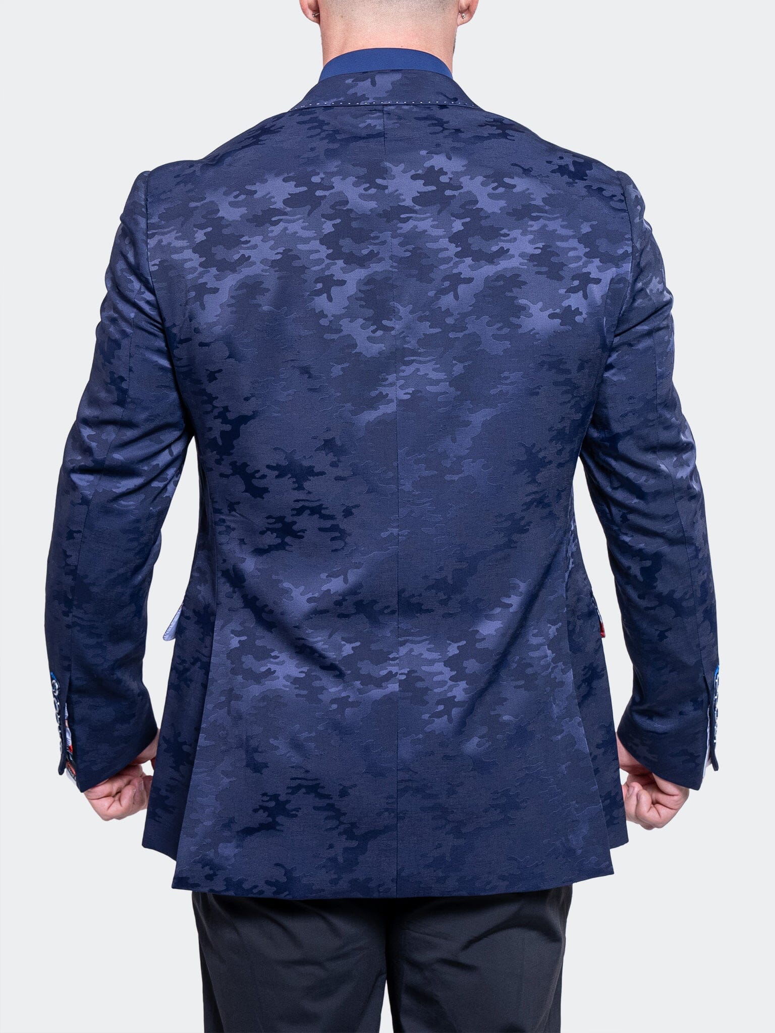Socrate Ascension Camo Navy Blazer