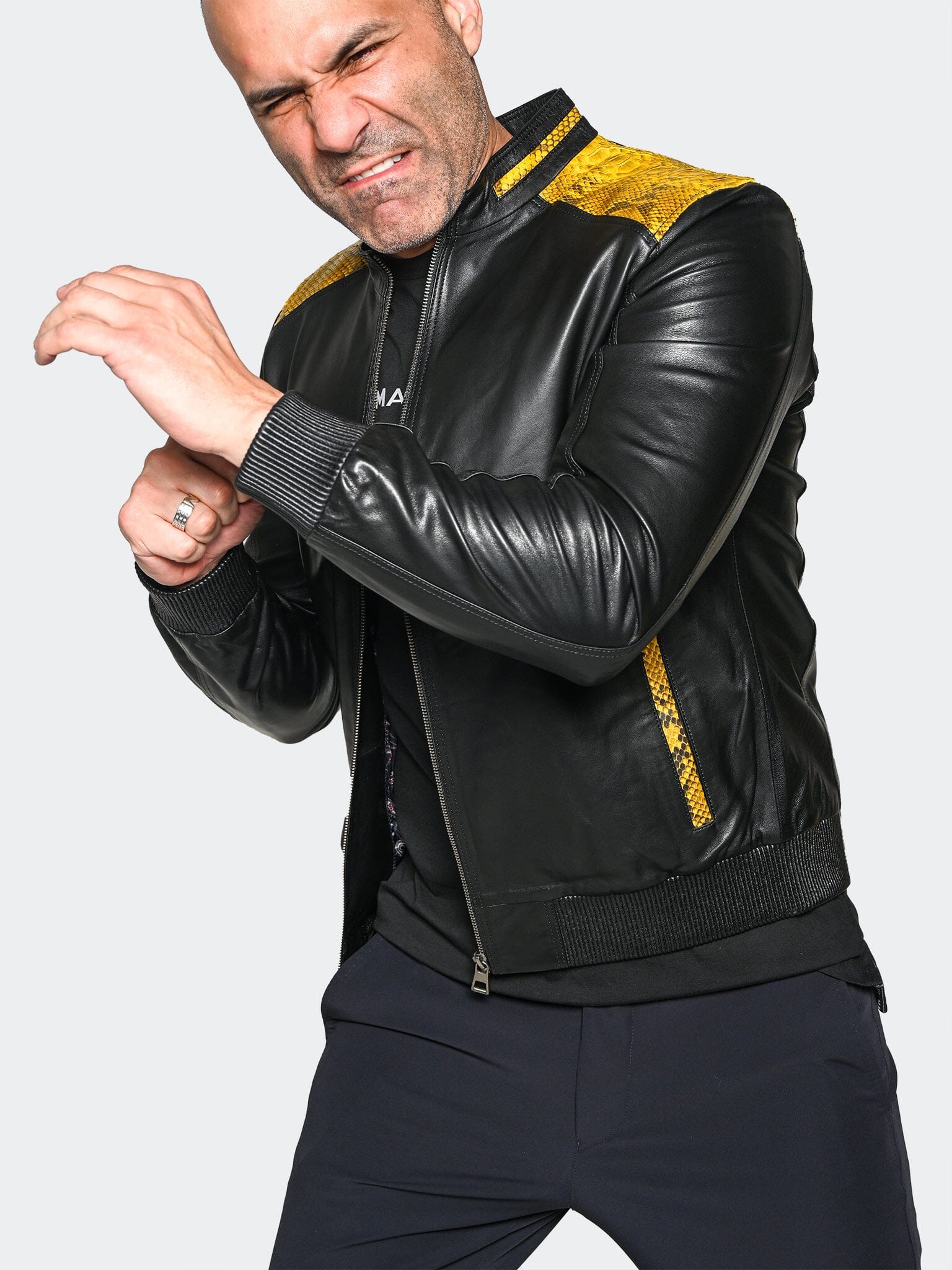 Leather Ascension0038Yellow Black