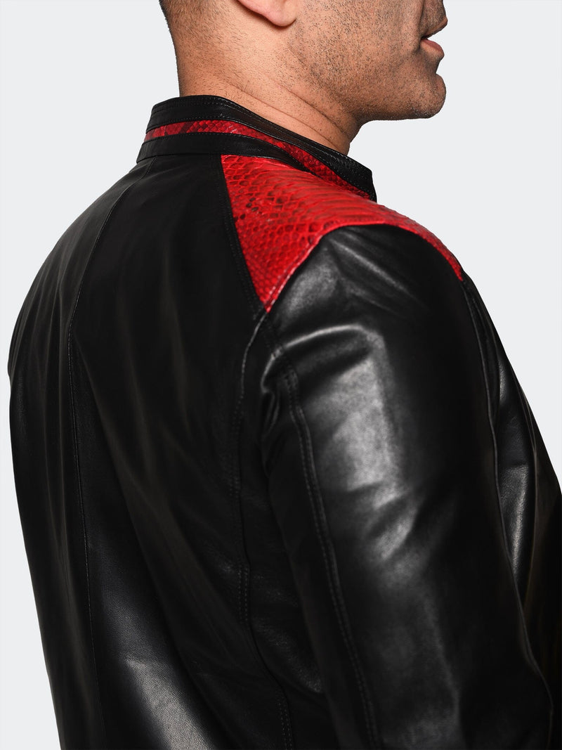 MECA スタジャン レッド/ブラック　サイズXL MECA スタジャン レッド/ブラック サイズXL MECA スタジャン レッド