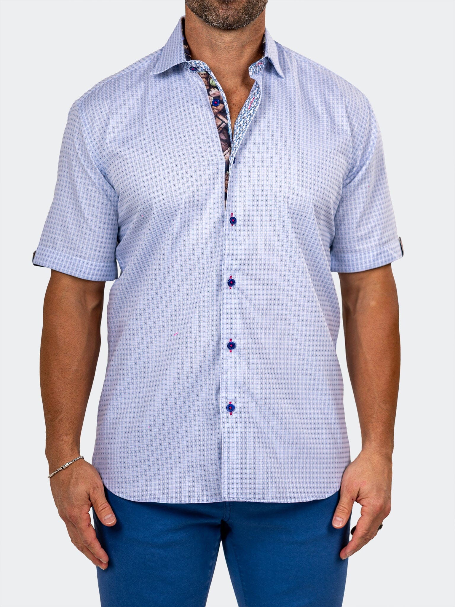 Galileo Marthyr Dot Blue Shirt