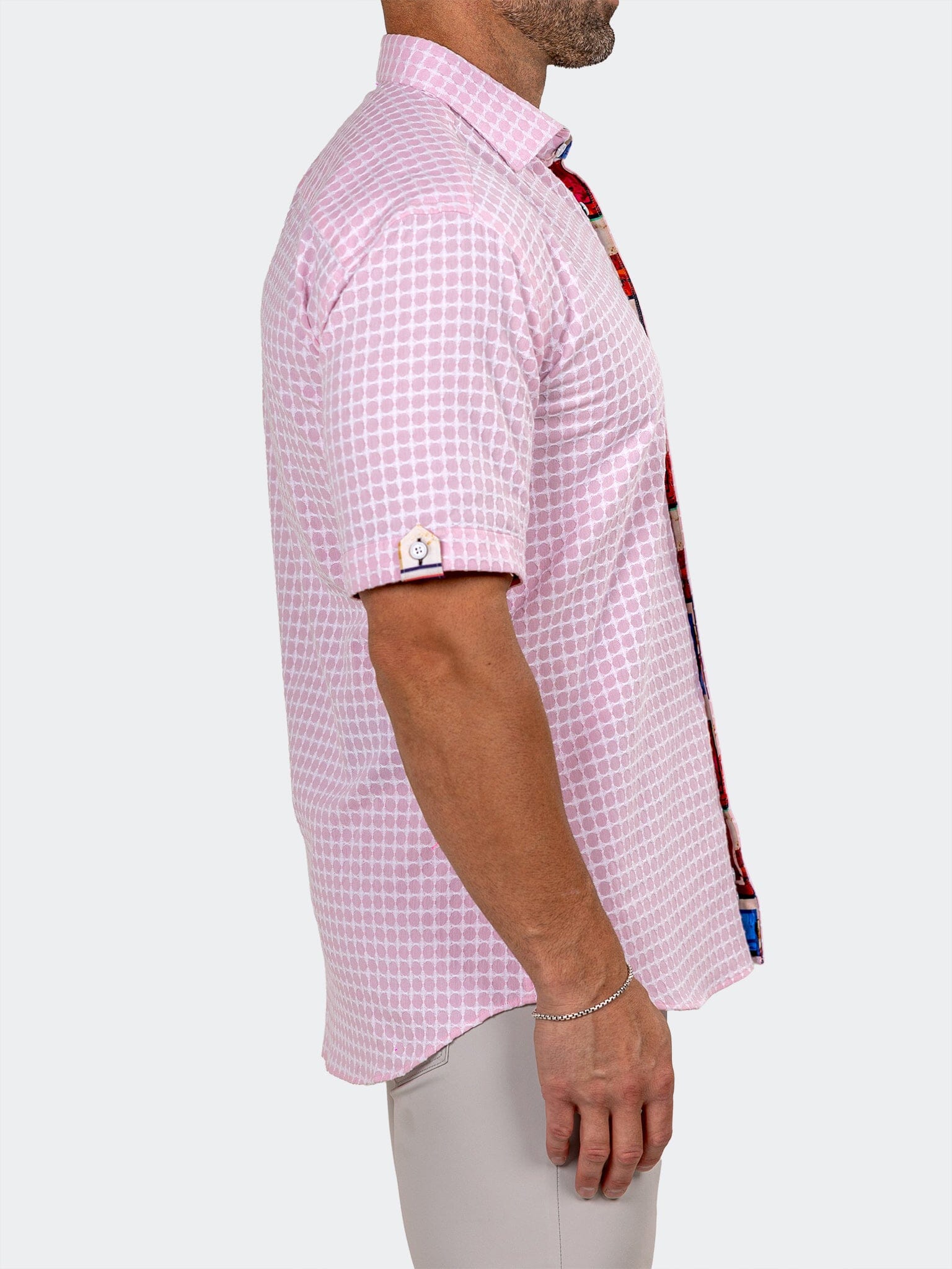 Galileo Marthyr Grid Pink Shirt