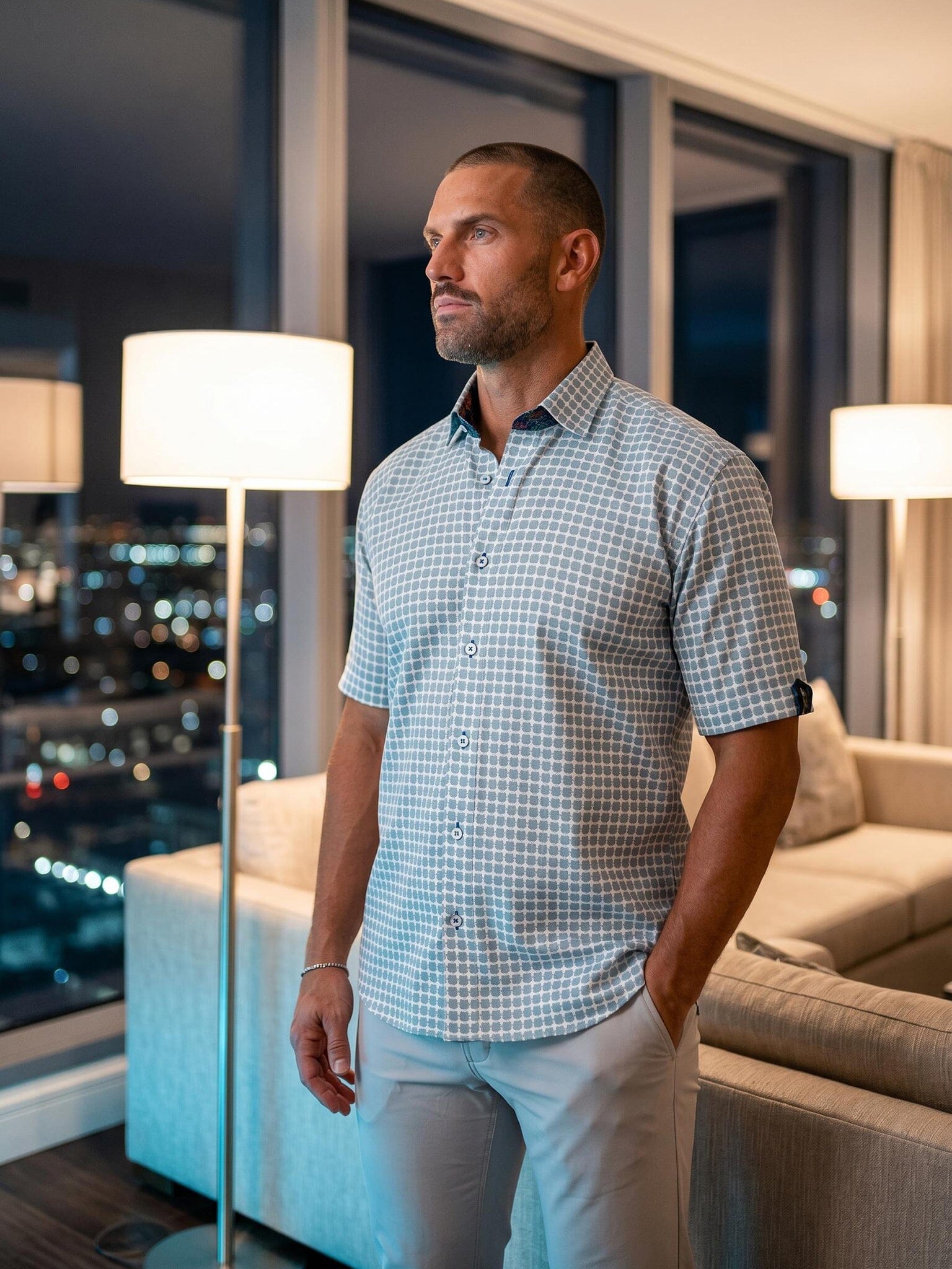 Galileo Marthyr Grid Green Shirt