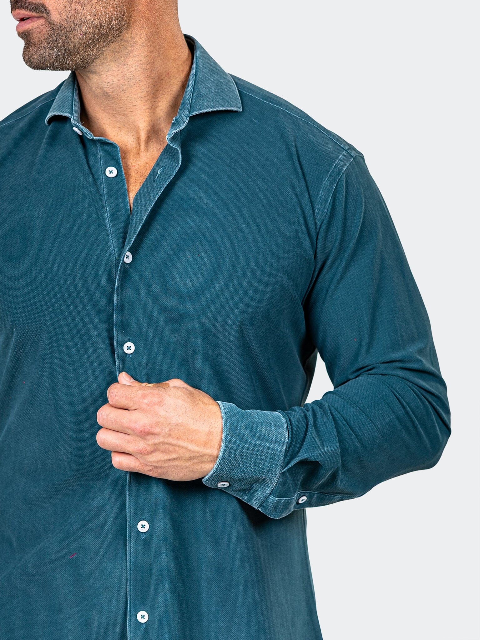 Eins Marthyr Teal Washed Shirt