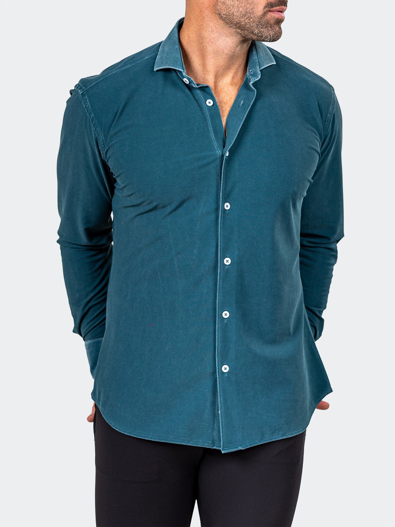 Eins Marthyr Teal Washed Shirt