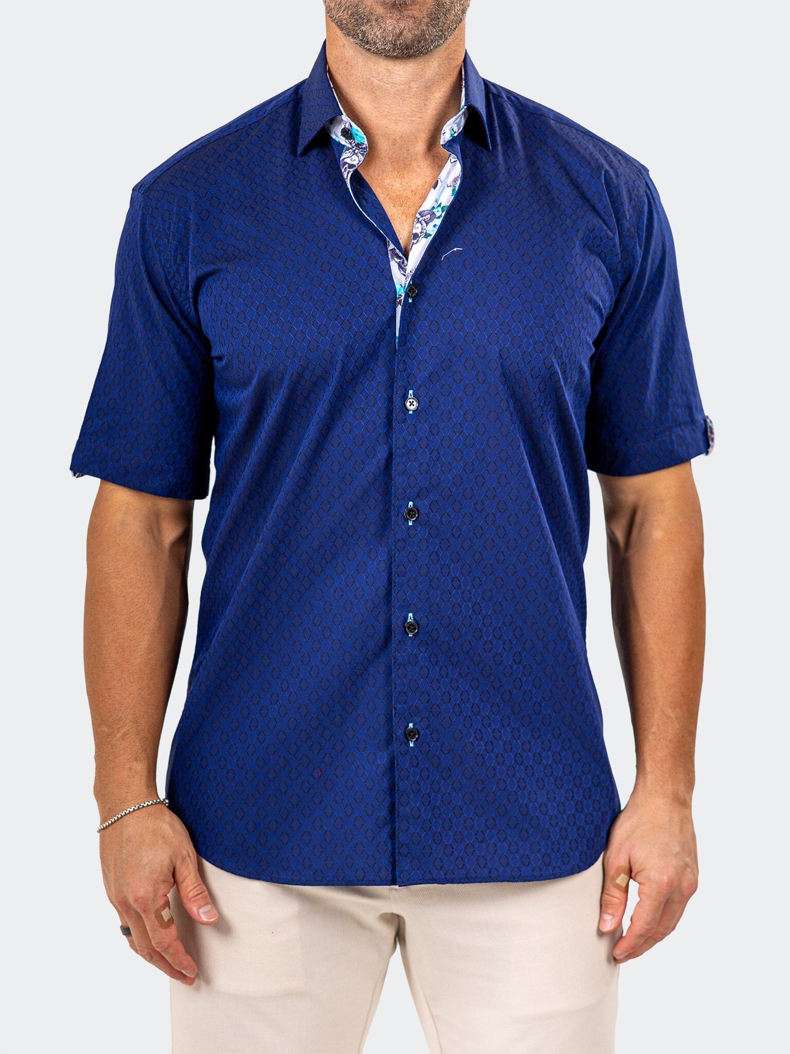 Galileo Marthyr Jacquard Blue Shirt