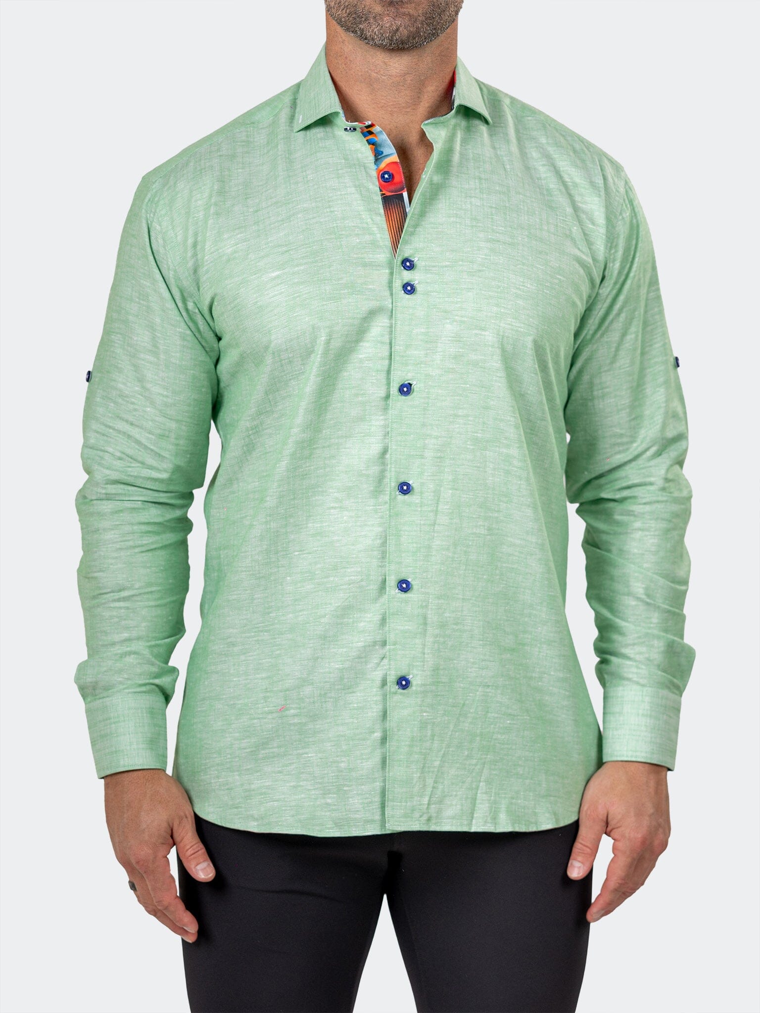 Eins Marthyr Green Satin Shirt