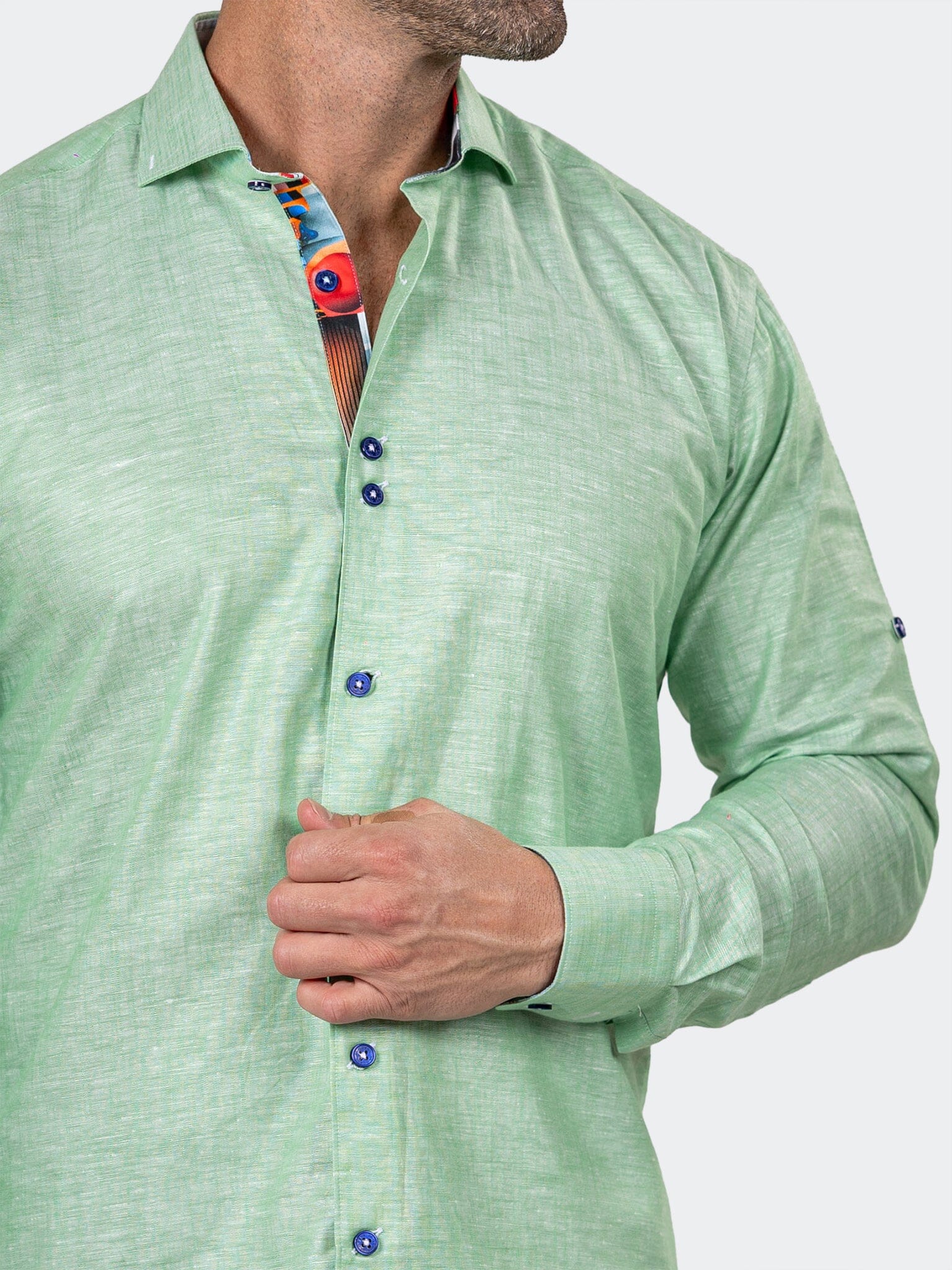 Eins Marthyr Green Satin Shirt