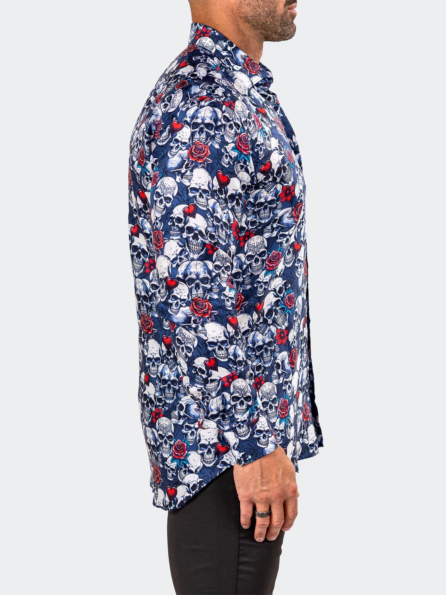 Fibonacci Marthyr Skull Rose Shirt