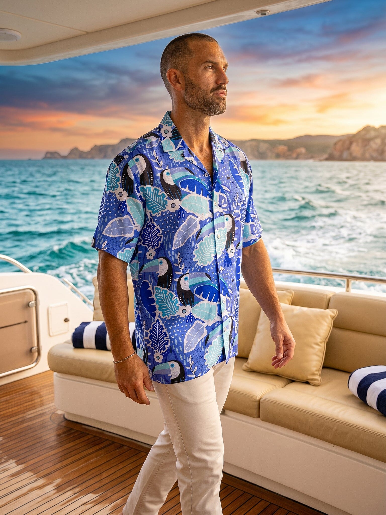 Apachi Marthyr Tropical Blue Shirt