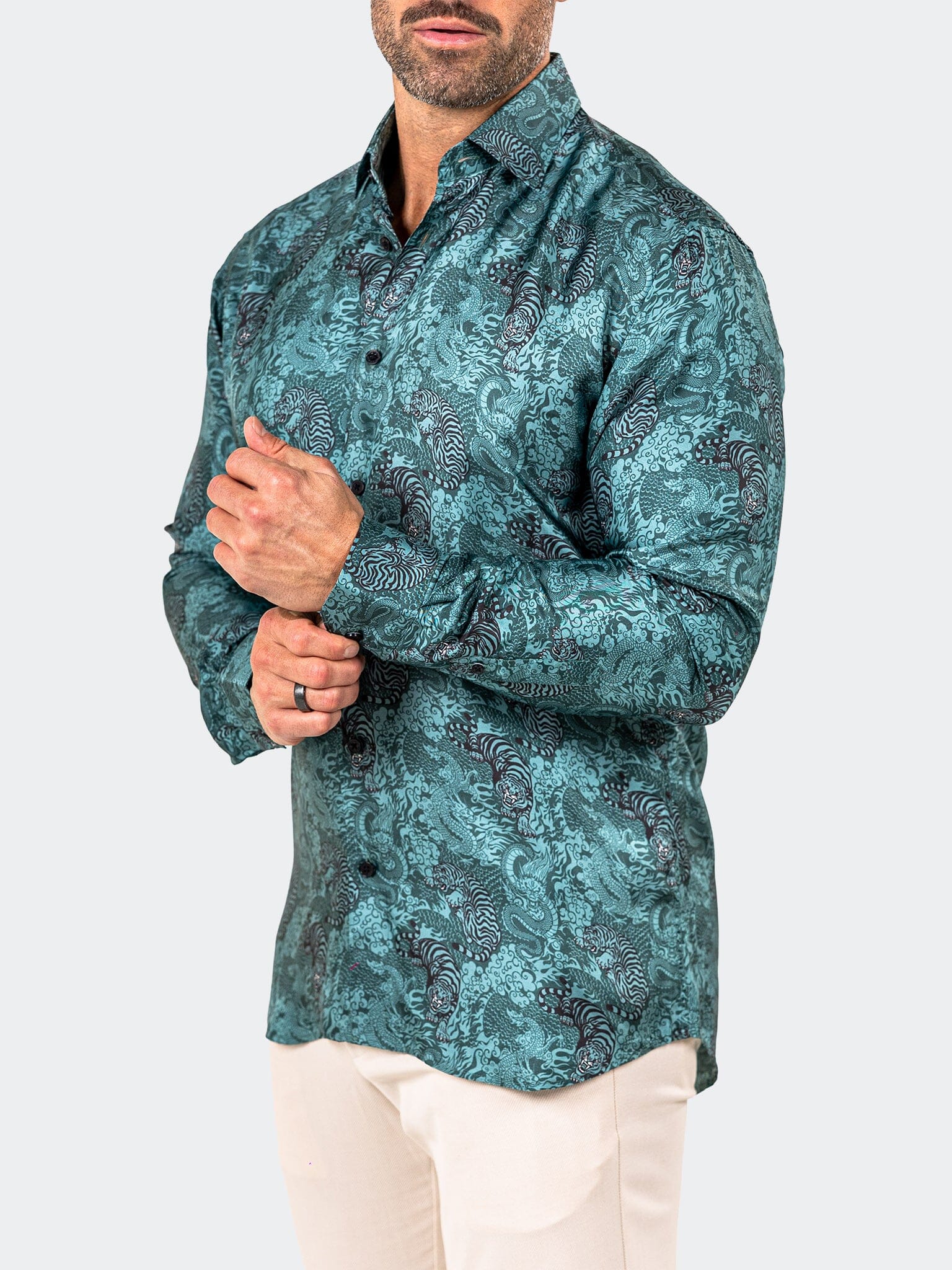 Fibonacci Marthyr Tiger Green Shirt
