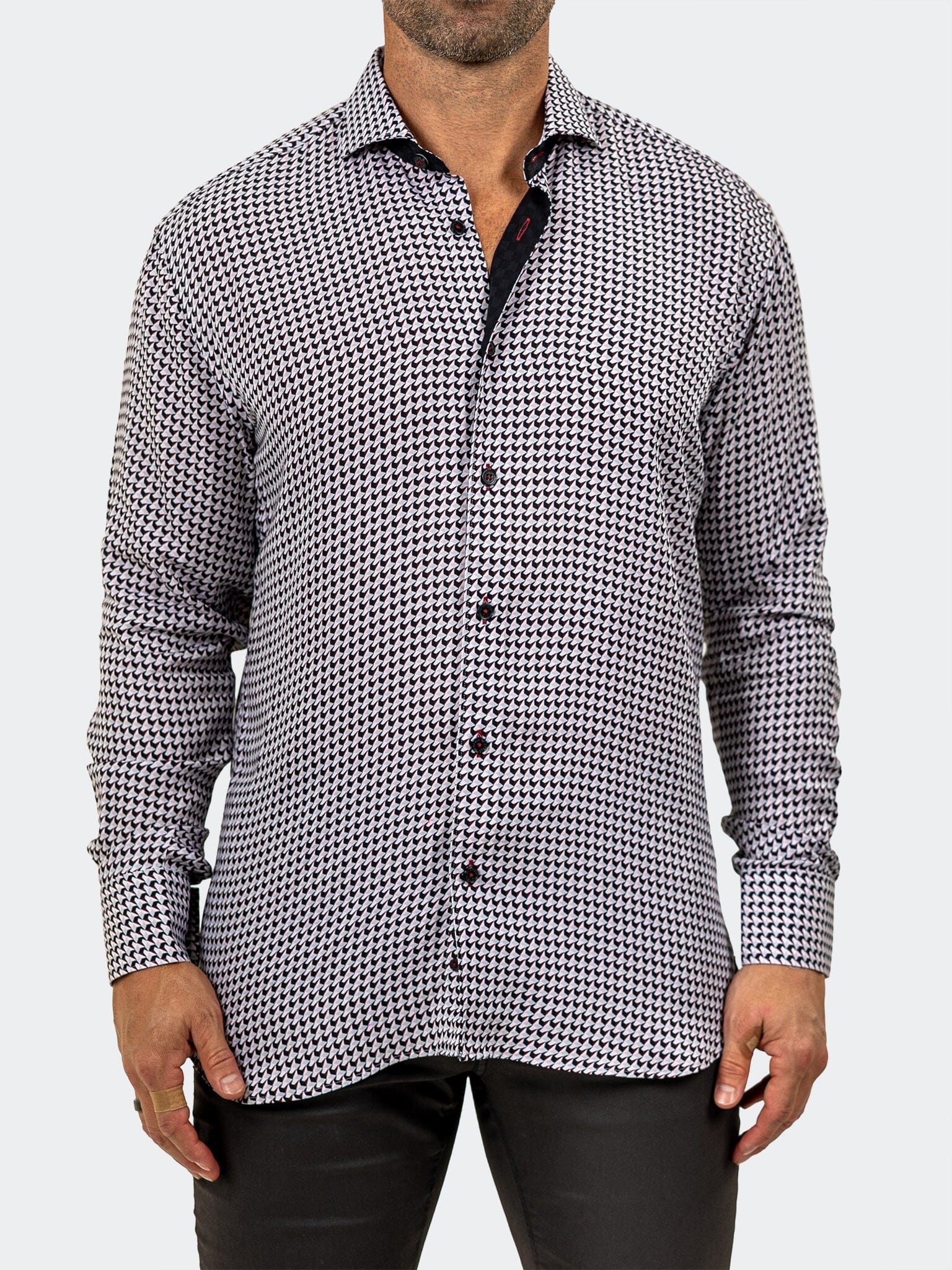 Eins Navy-Red Micro Shirt