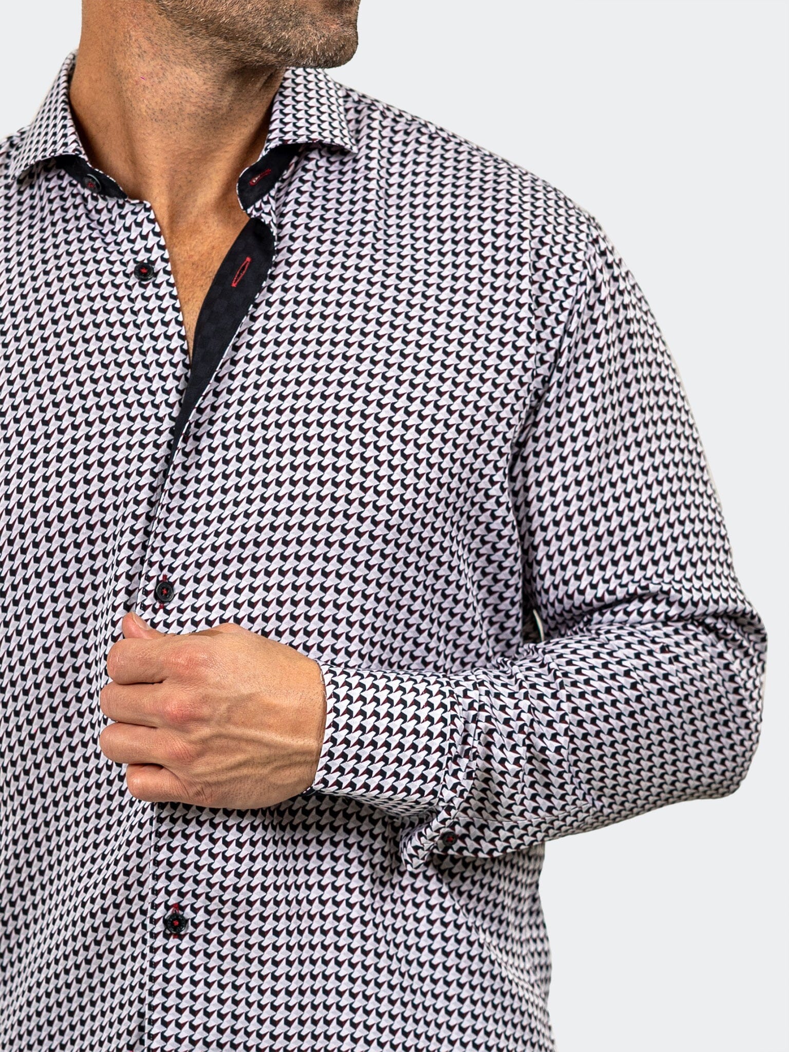 Eins Navy-Red Micro Shirt