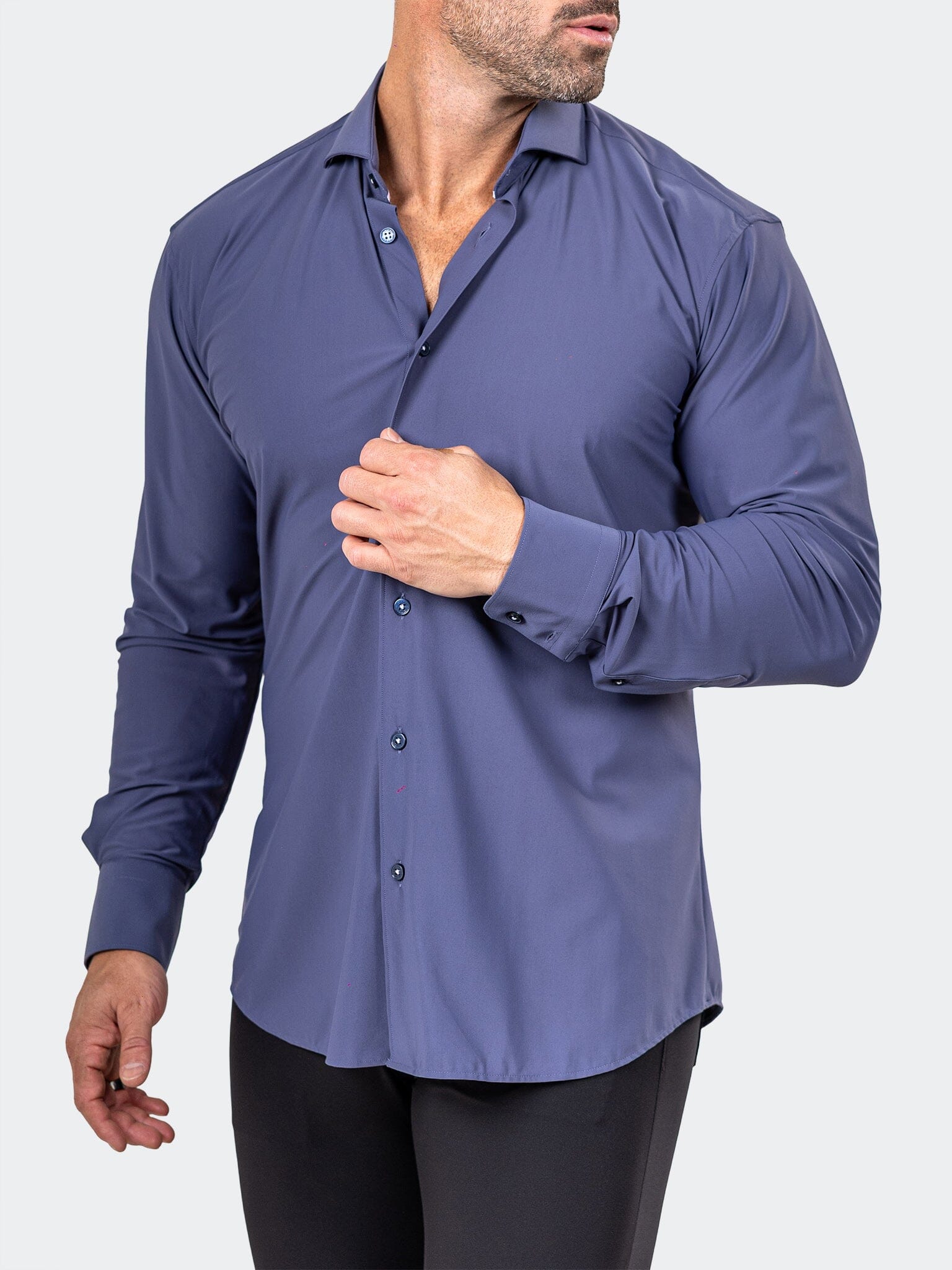 Eins Marthyr Solid Blue Shirt