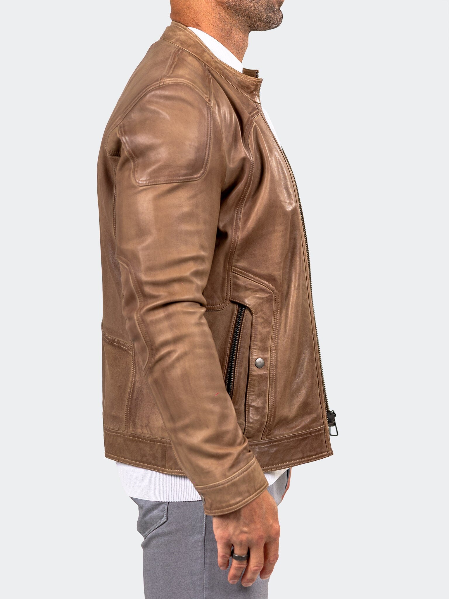 Marthyr Brown Leather Jacket