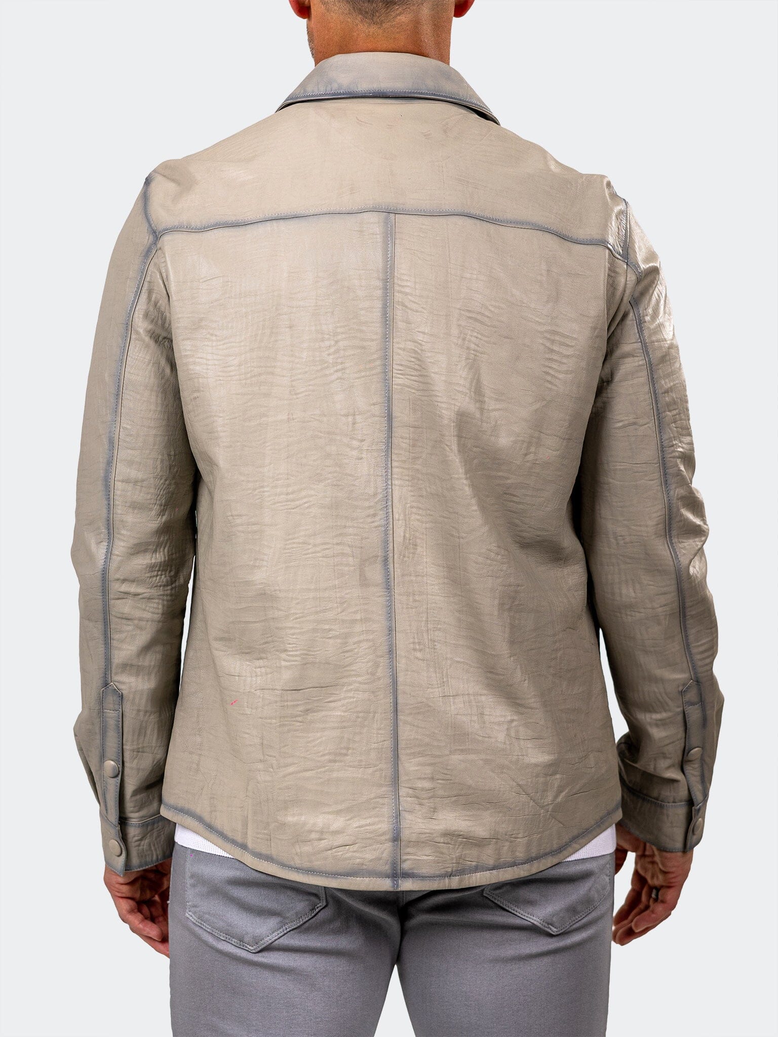 Marthyr White Leather Jacket