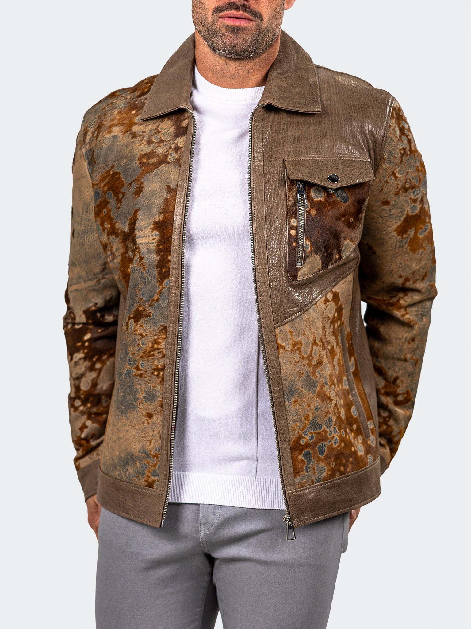 Marthyr Cowhide Brown Jacket