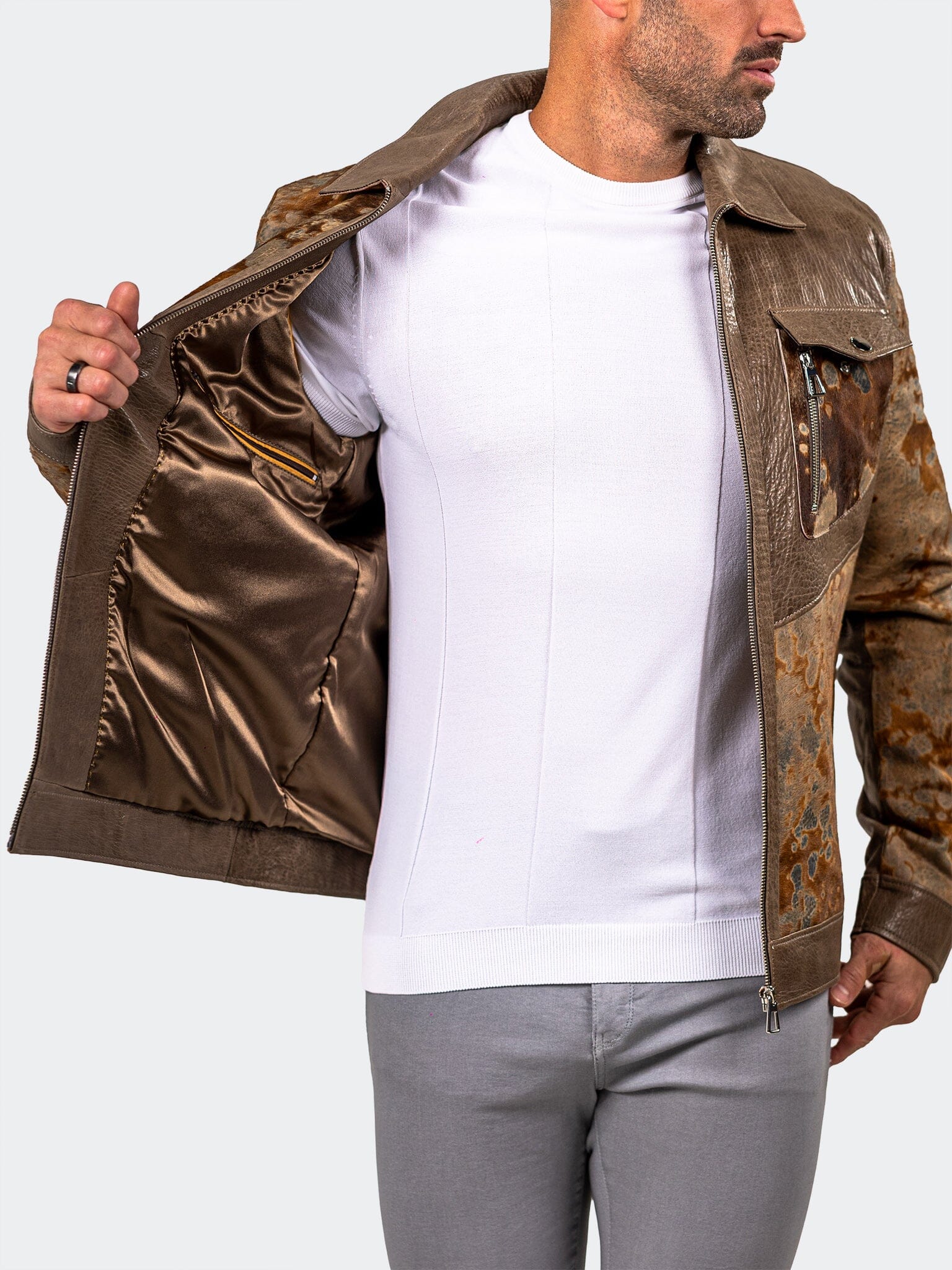 Marthyr Cowhide Brown Jacket