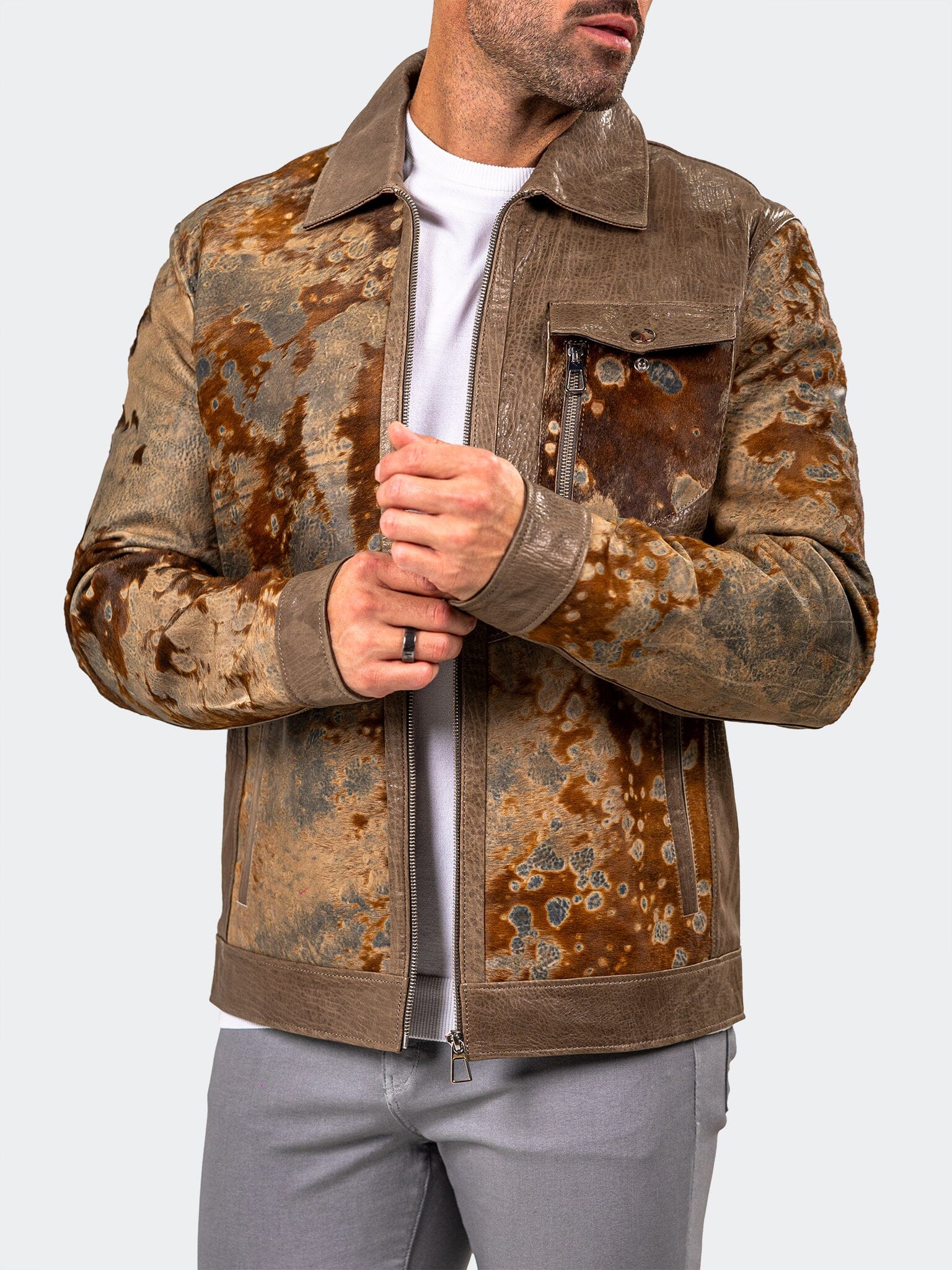 Marthyr Cowhide Brown Jacket