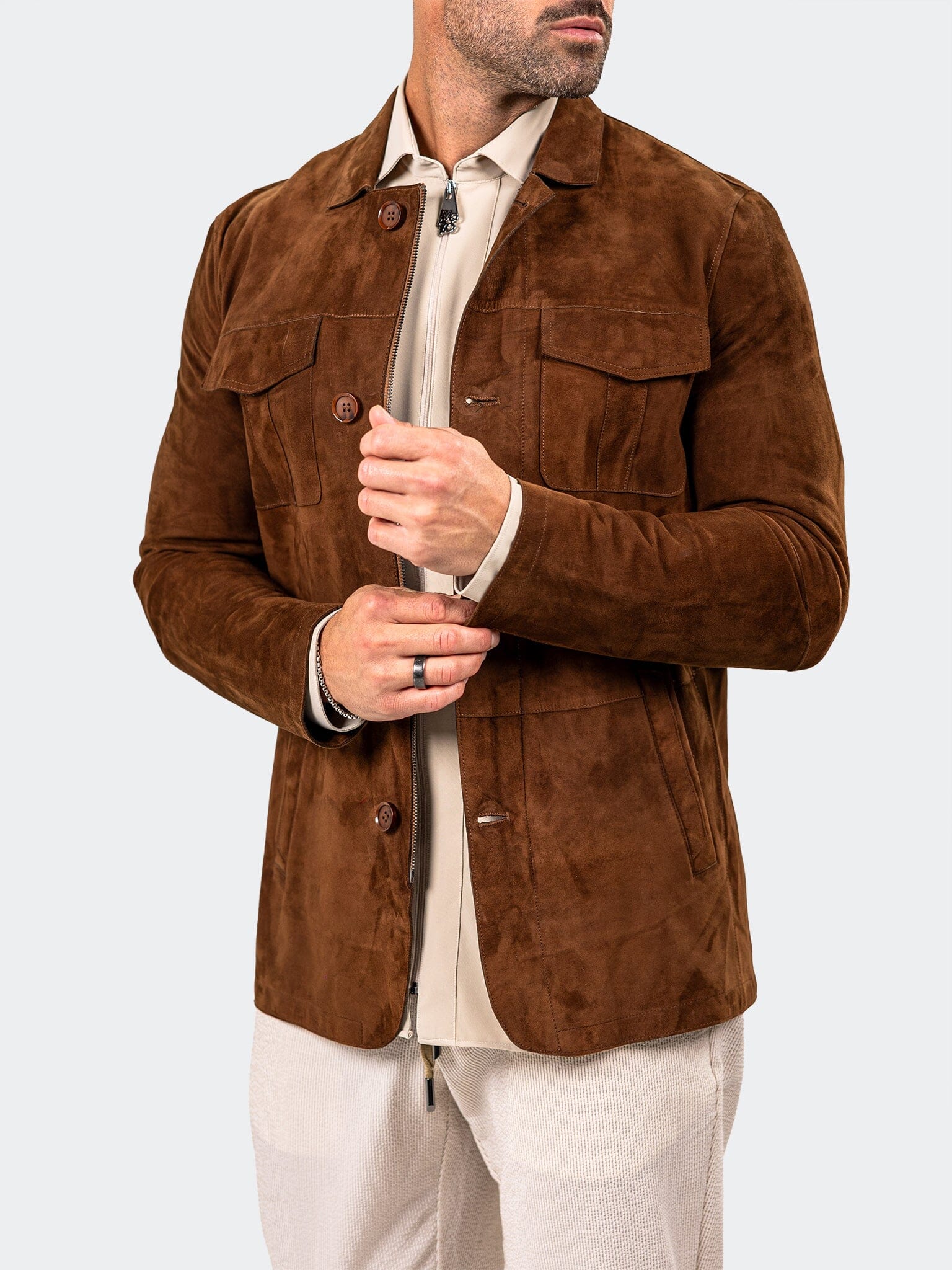 Marthyr Brown Suede Jacket