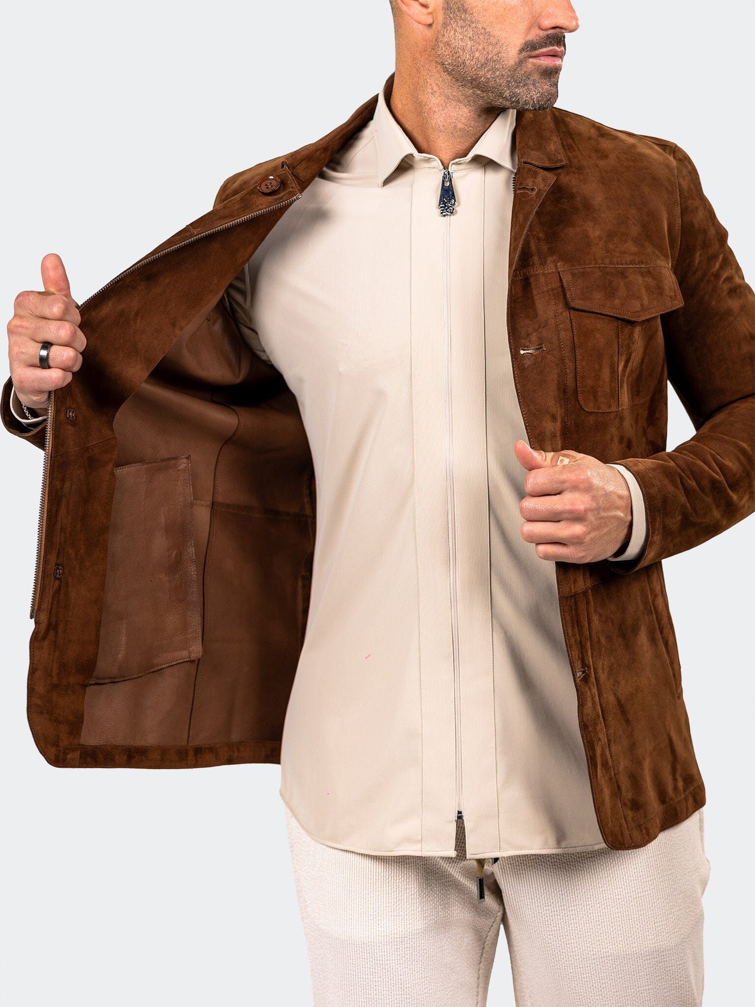 Marthyr Brown Suede Jacket