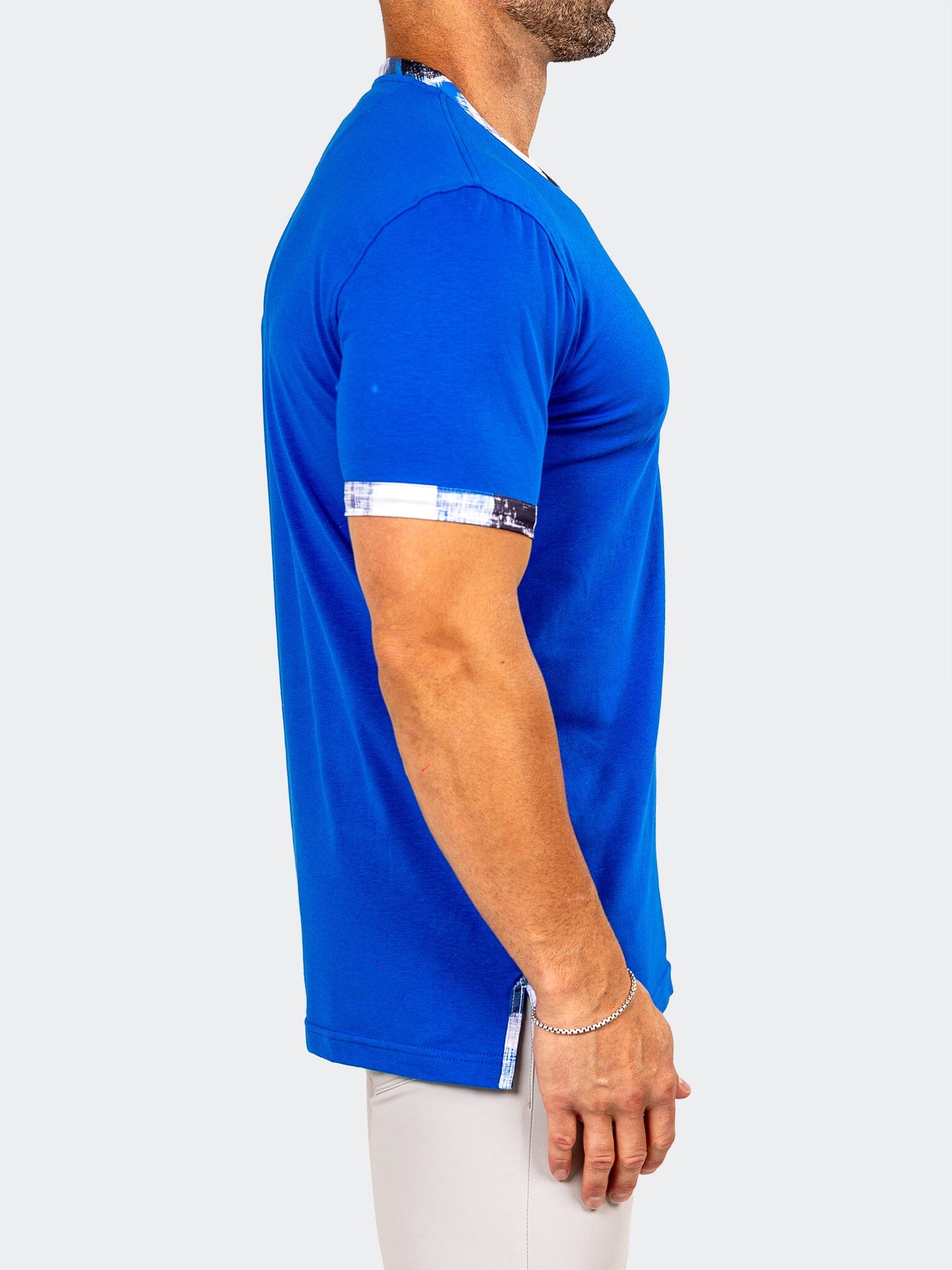 Edison Marthyr Blue V-Neck Tee