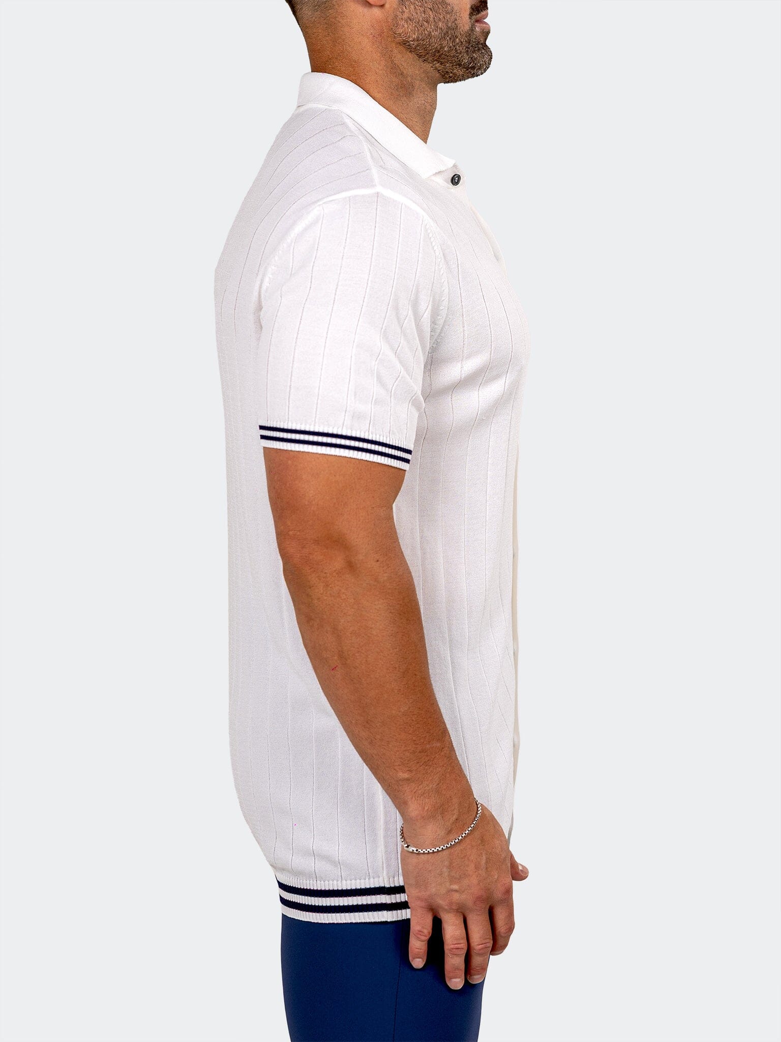 Knitted Marthyr White Polo