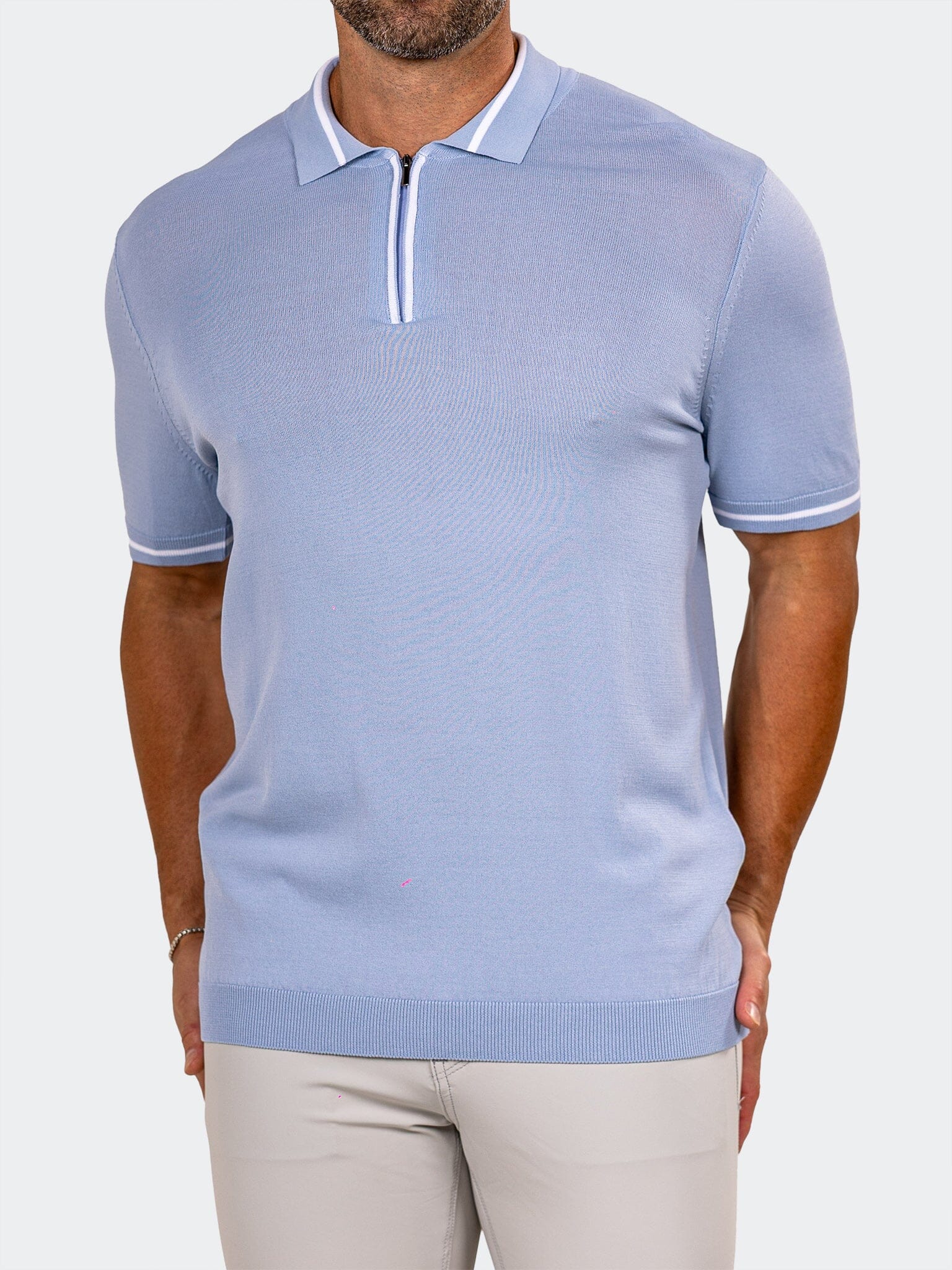 Knitted Marthyr Blue Polo