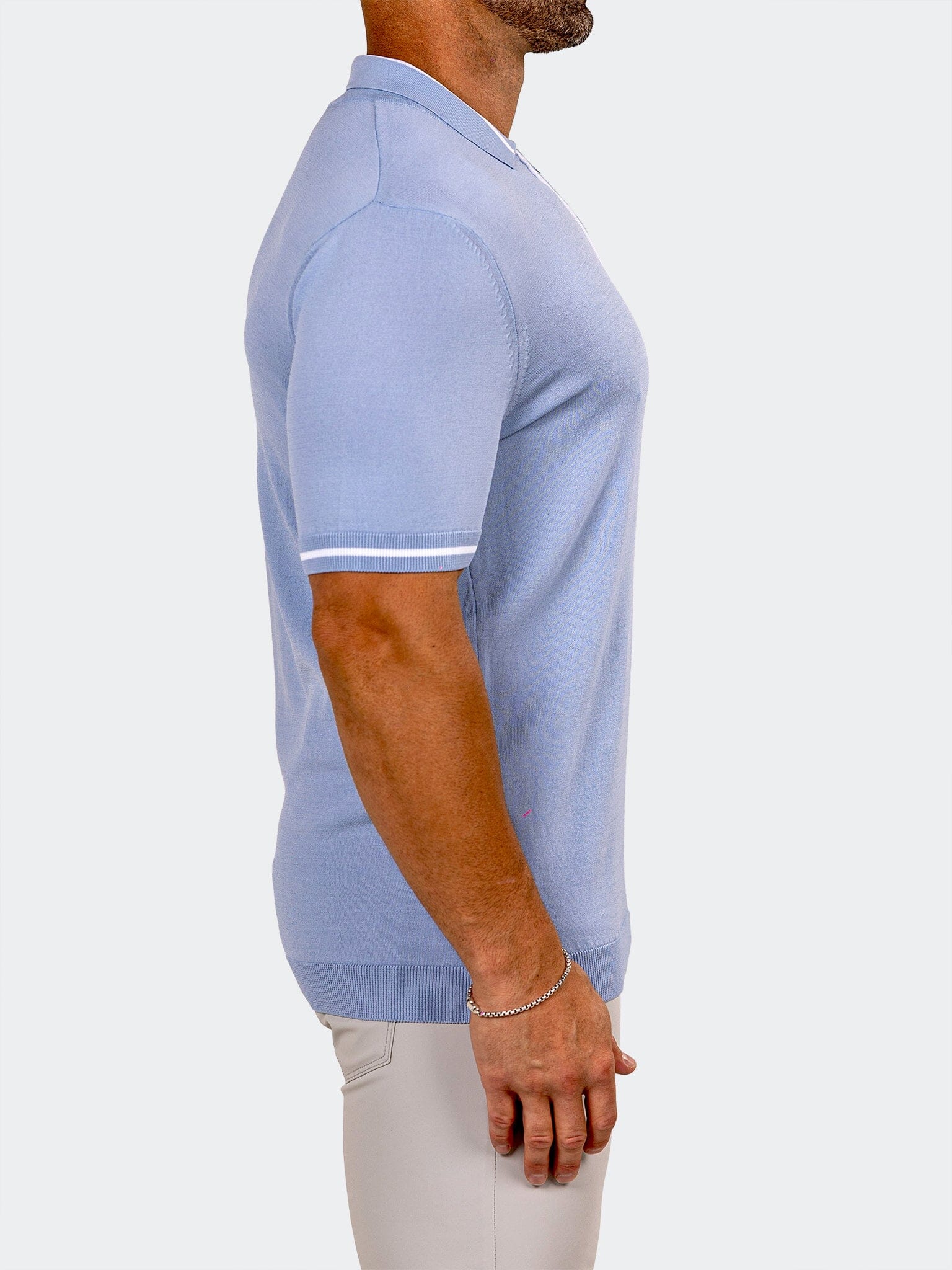 Knitted Marthyr Blue Polo