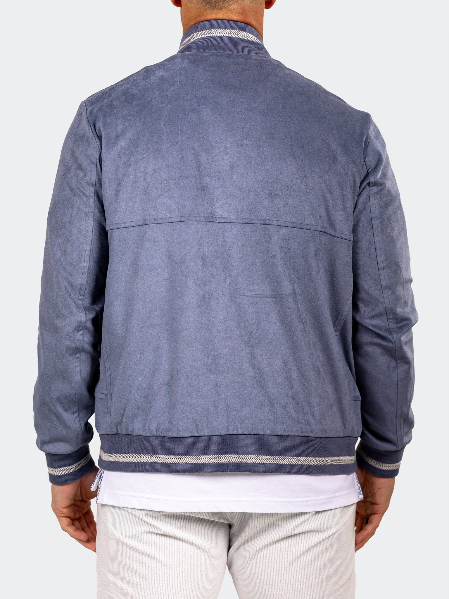 Marthyr Blue Suede Bomber
