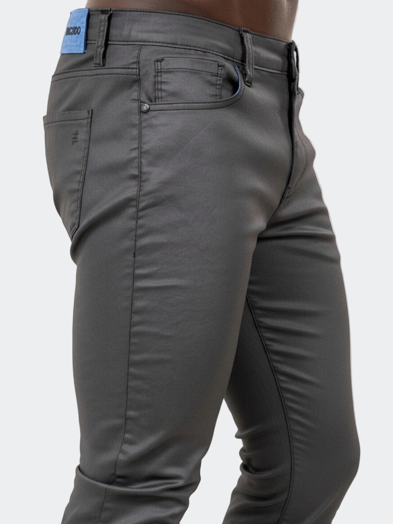 Marthyr Coated Dark Grey Jeans
