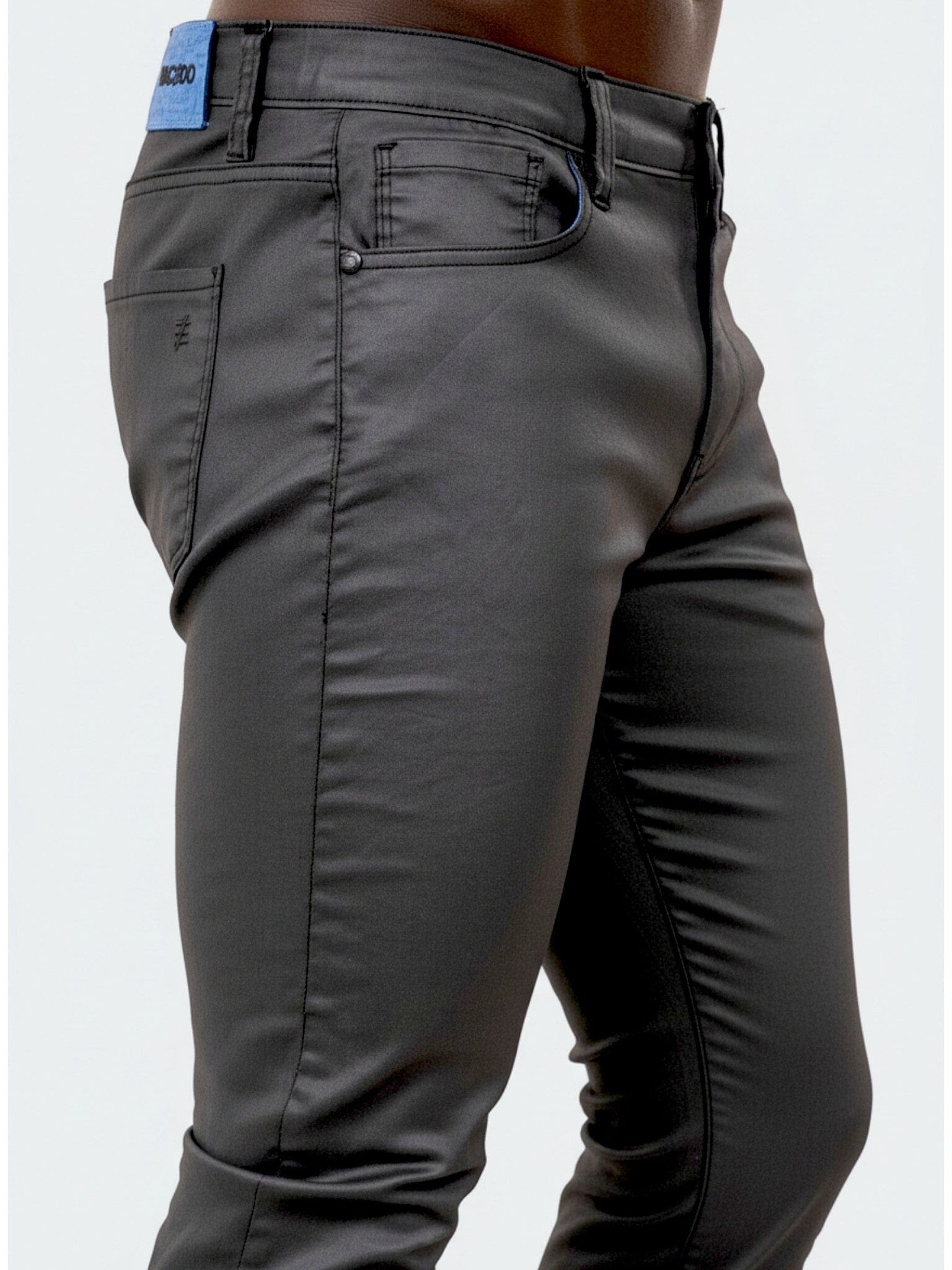 Marthyr Coated Black Jeans