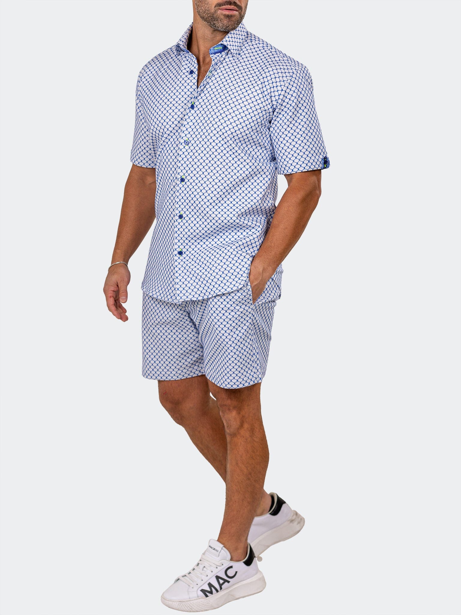 Marthyr Diamond Print Shorts