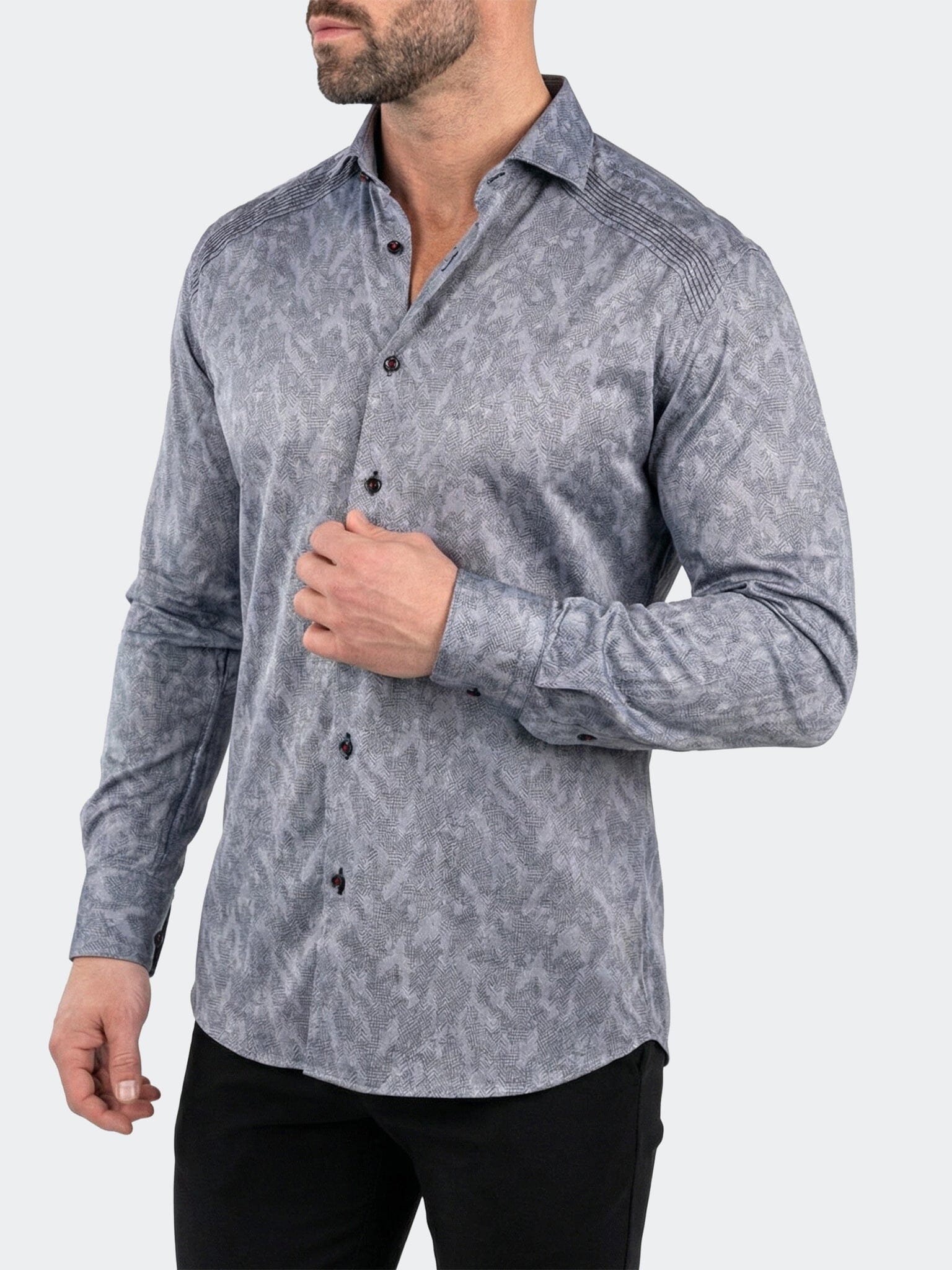 General Dress Shirt LS Woven Unknown0012 Grey