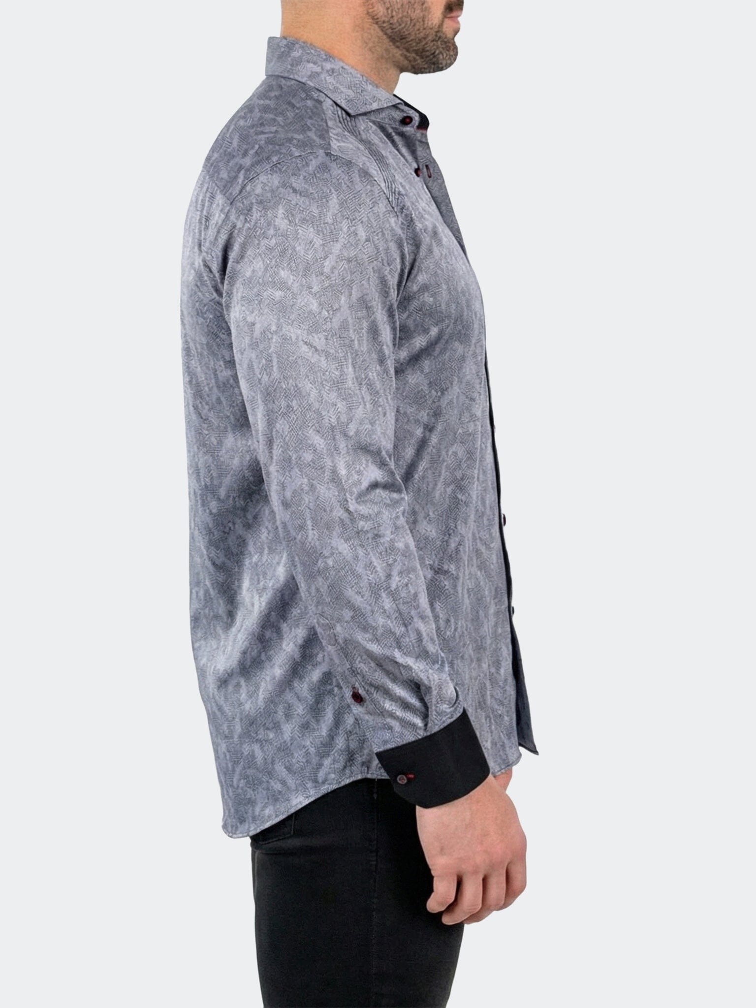 General Dress Shirt LS Woven Unknown0012 Grey
