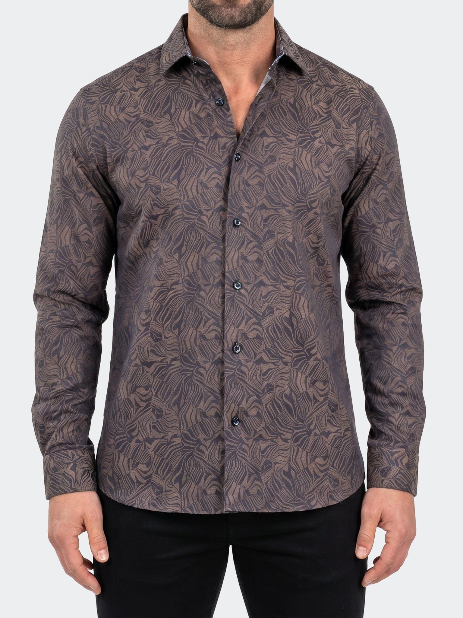 Fibonacci Dress Shirt LS Woven Unknown0020 Brown