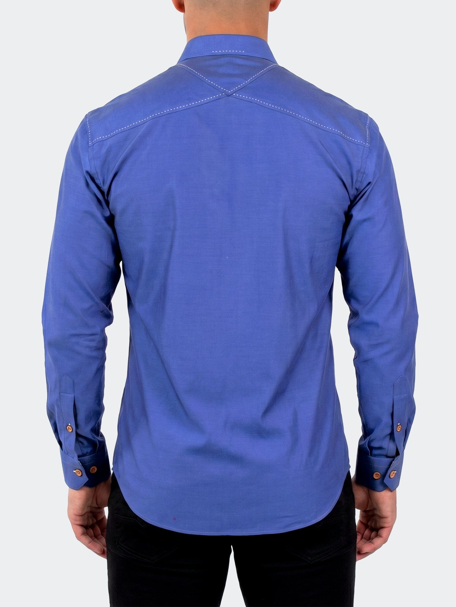 Punto Dress Shirt LS Woven Unknown0033 Blue