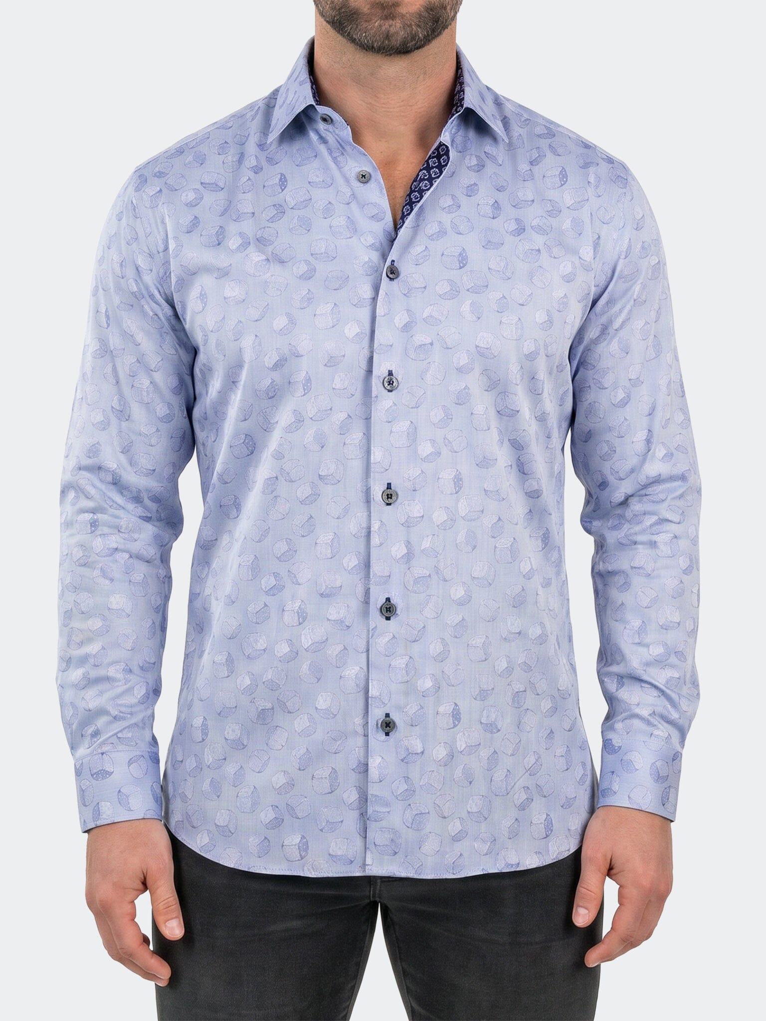Fibonacci Dress Shirt LS Woven Unknown0046 Grey