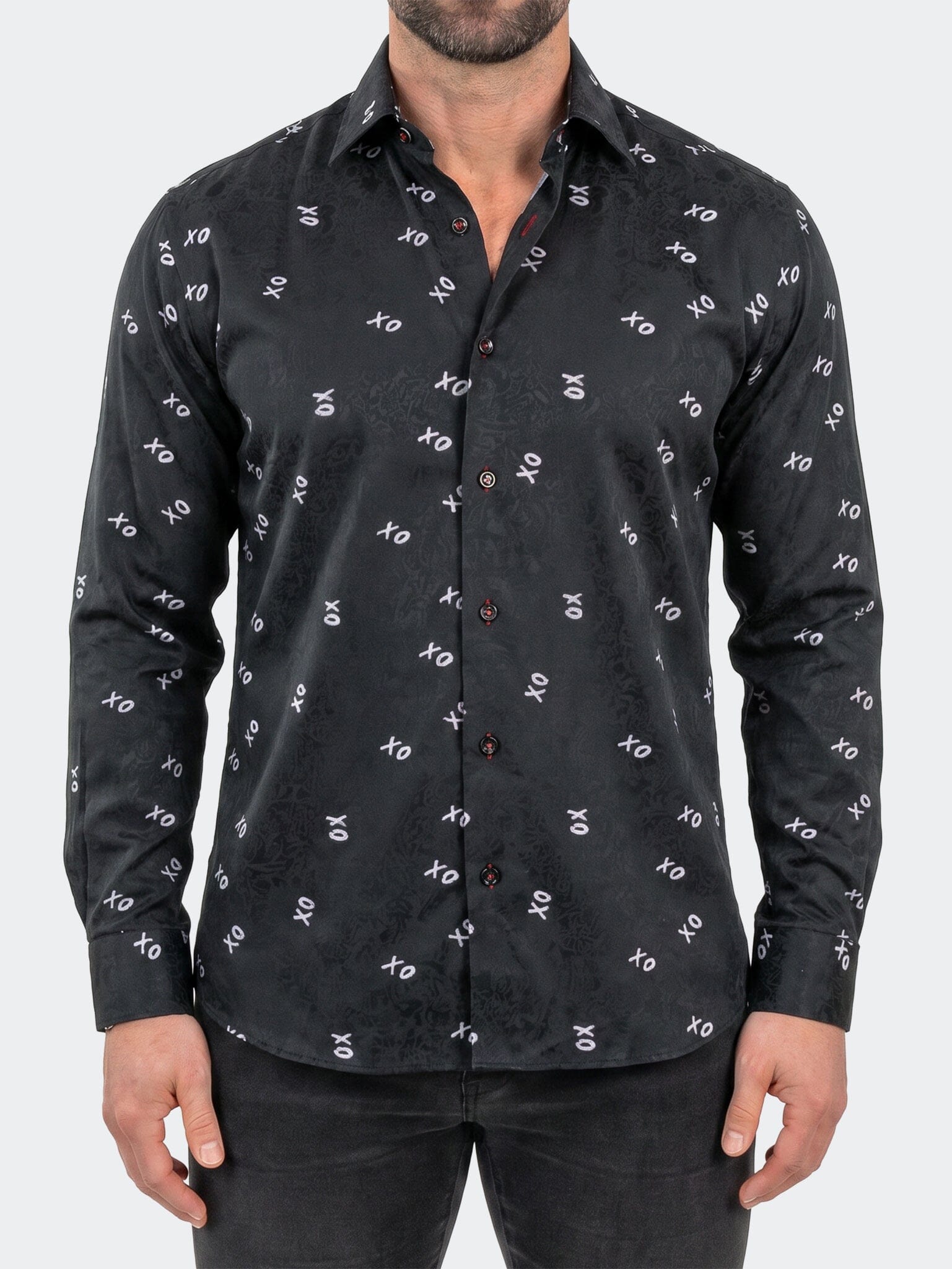 Fibonacci Dress Shirt LS Woven Unknown0050 Black