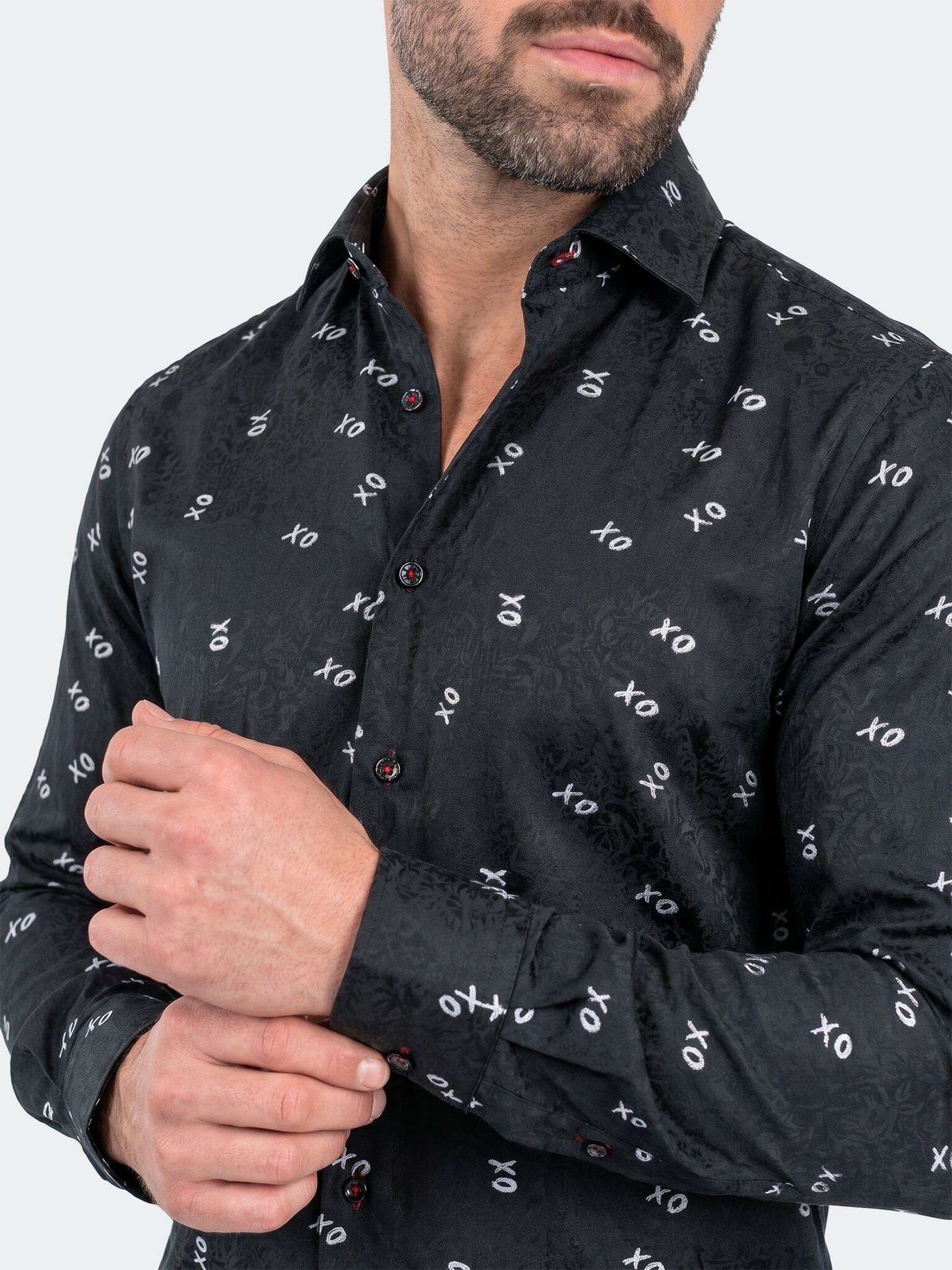 Fibonacci Dress Shirt LS Woven Unknown0050 Black
