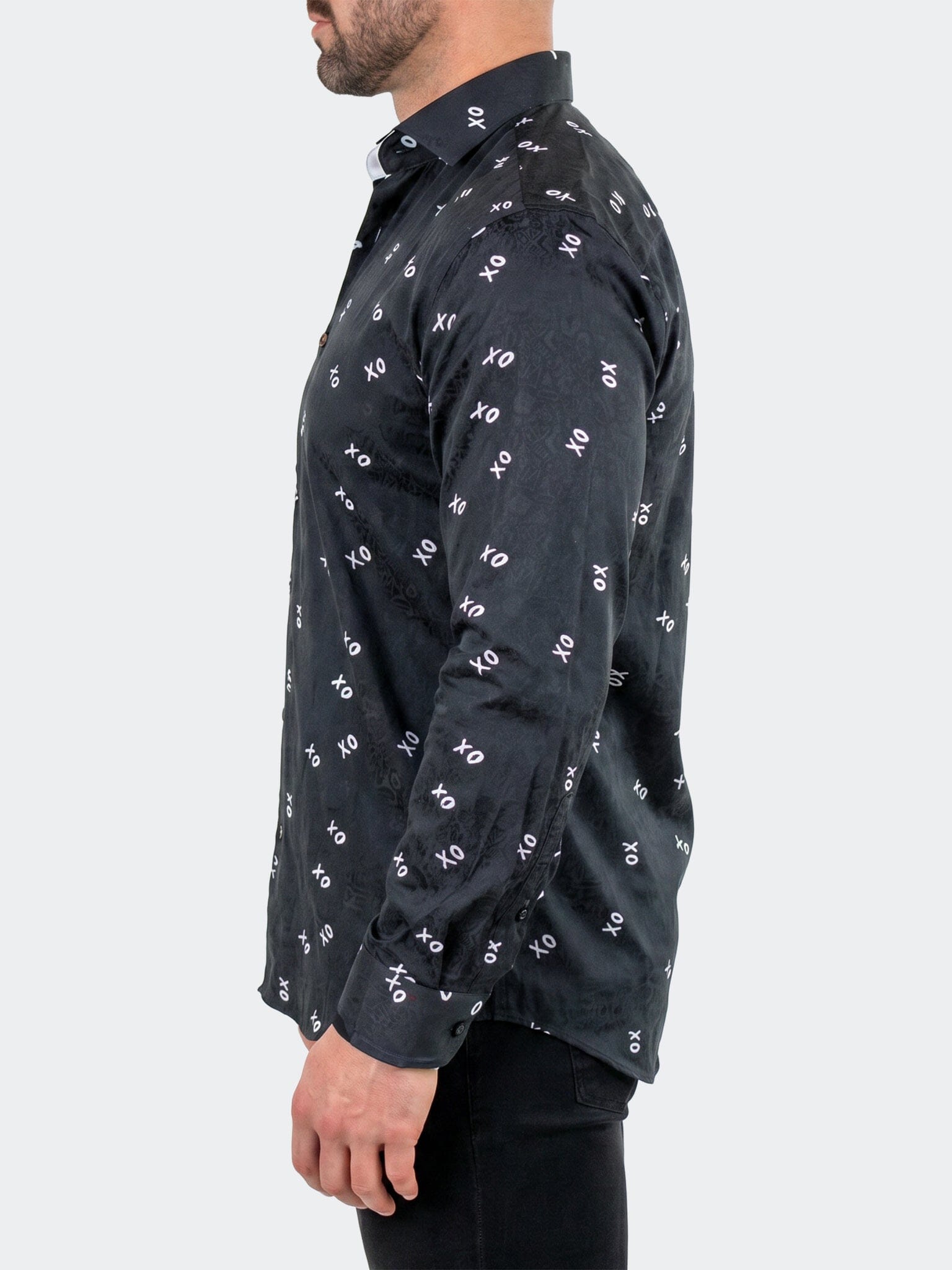 Fibonacci Dress Shirt LS Woven Unknown0050 Black