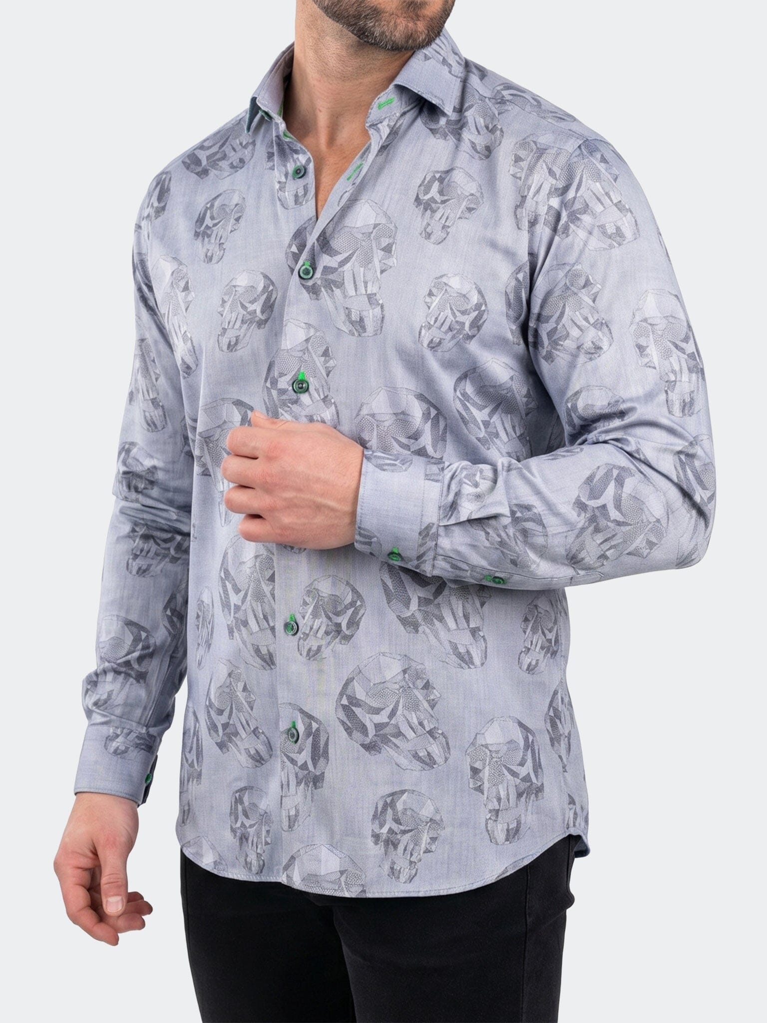 Fibonacci Dress Shirt LS Woven Unknown0056 Grey