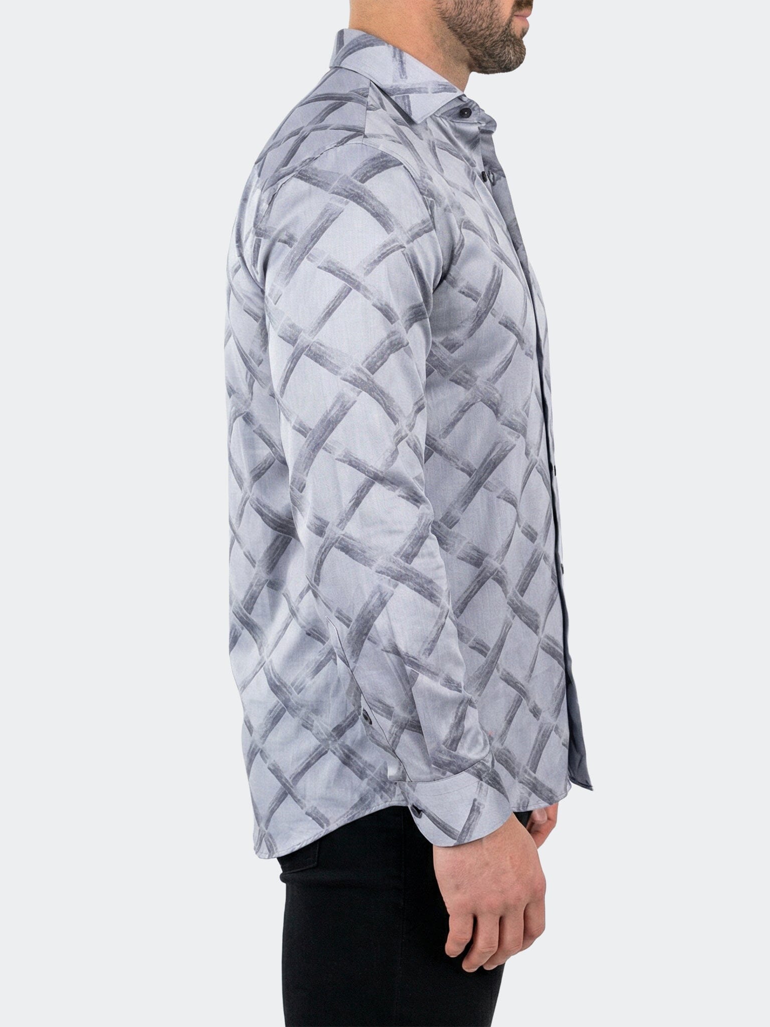 Fibonacci Dress Shirt LS Woven Unknown0057 Grey